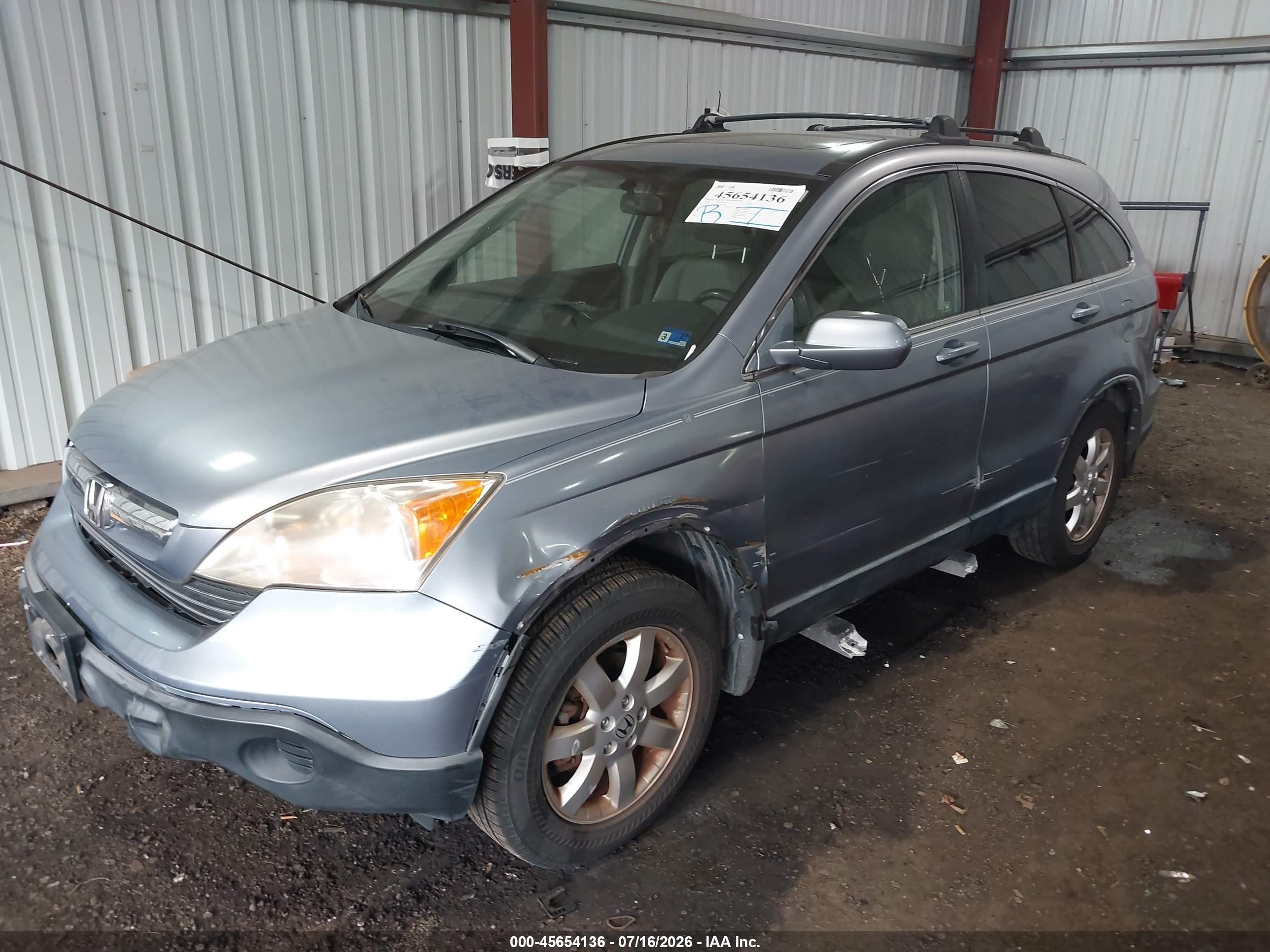 2008 Honda Cr-v Ex-l Blue vin: JHLRE48768C030733