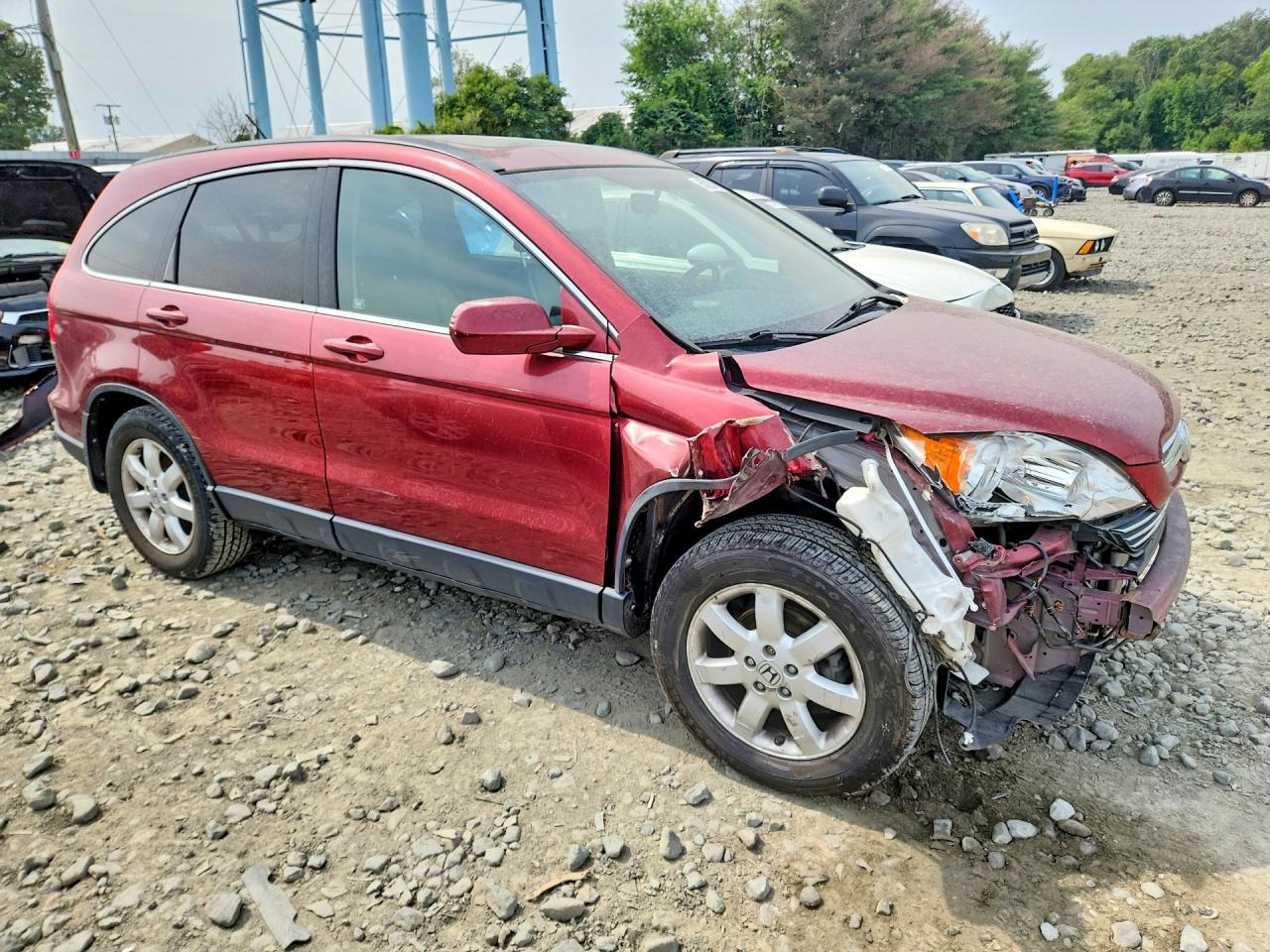 2008 Honda Cr-v Exl Burgundy vin: JHLRE48768C034247