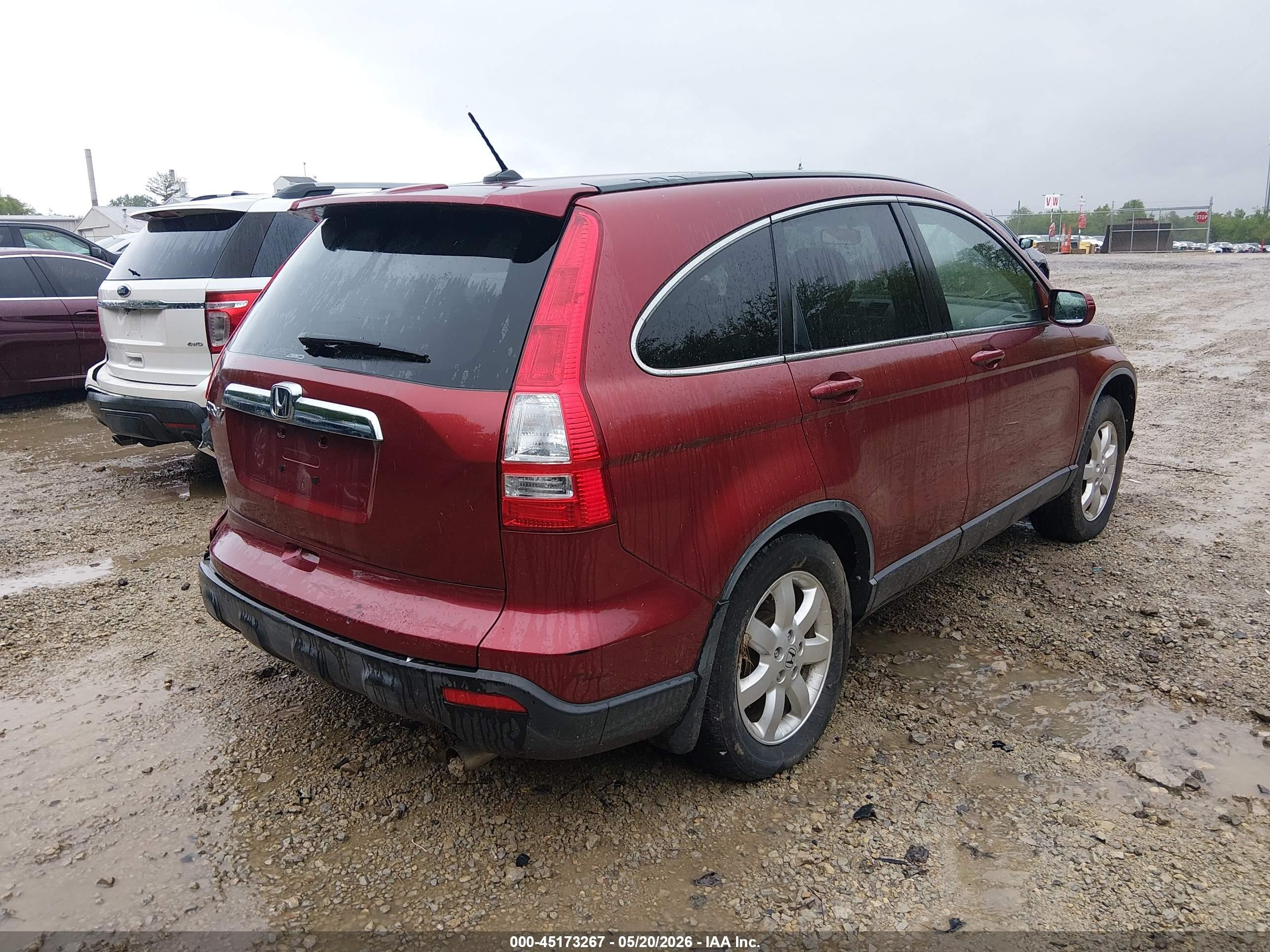 2008 Honda Cr-v Ex-l Red vin: JHLRE48768C040209