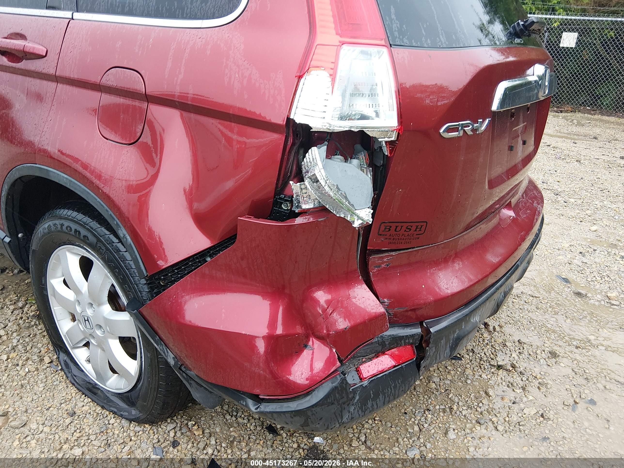 2008 Honda Cr-v Ex-l Red vin: JHLRE48768C040209