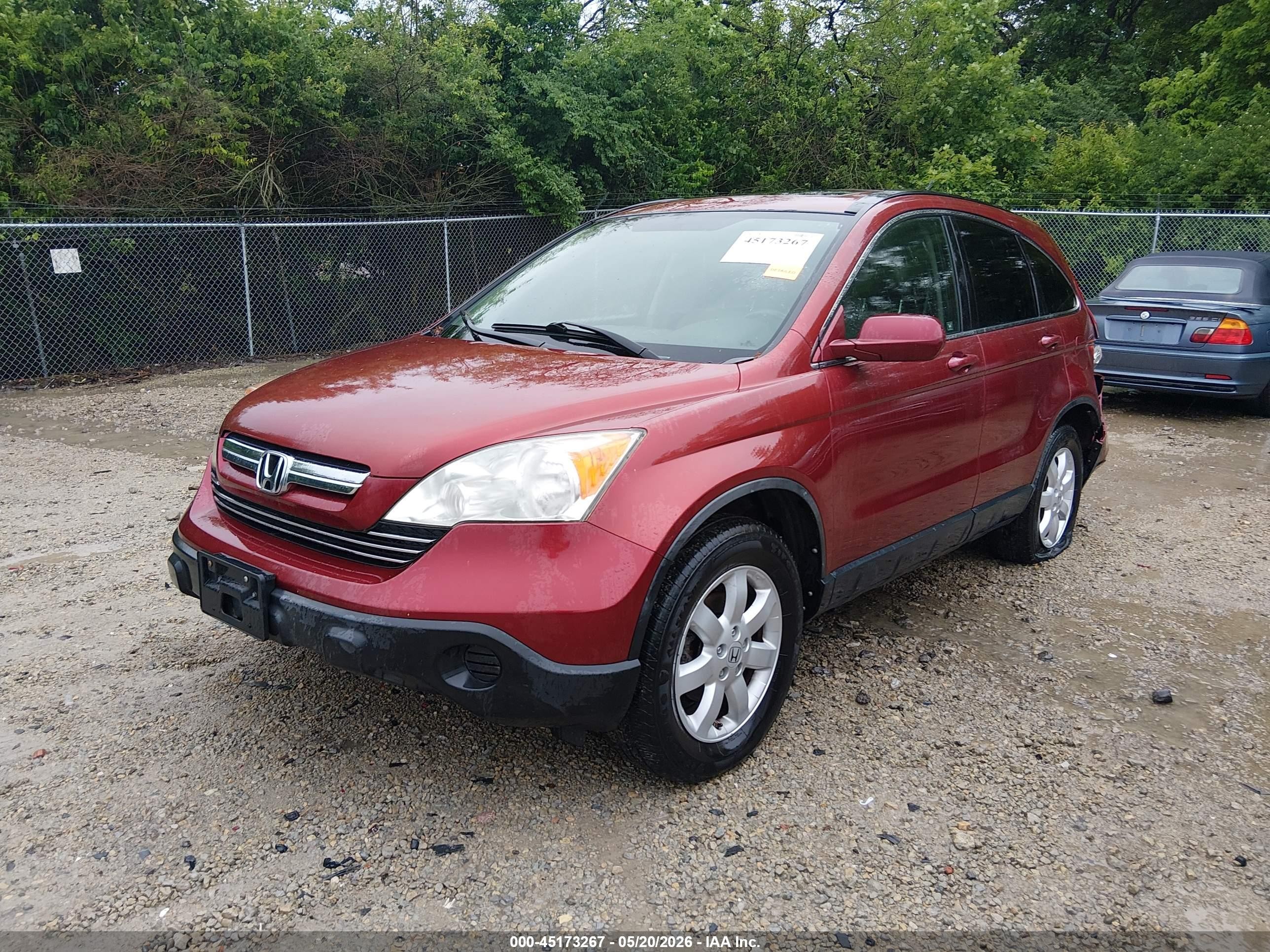 2008 Honda Cr-v Ex-l Red vin: JHLRE48768C040209