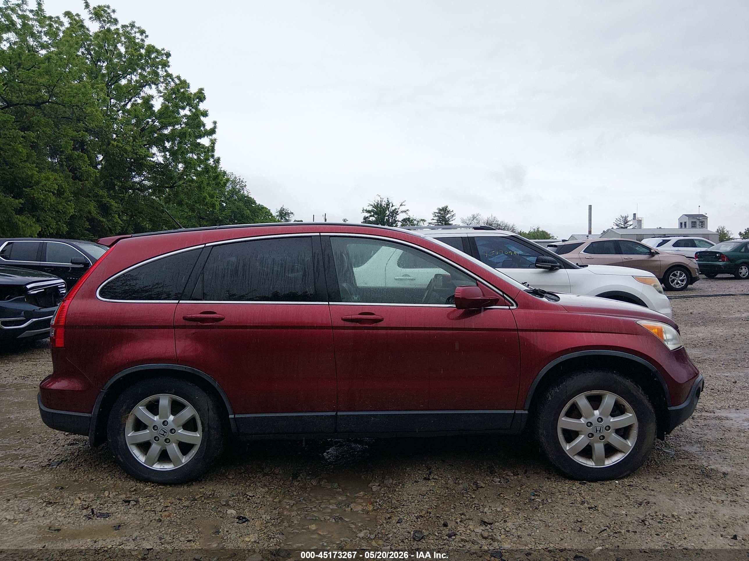 2008 Honda Cr-v Ex-l Red vin: JHLRE48768C040209