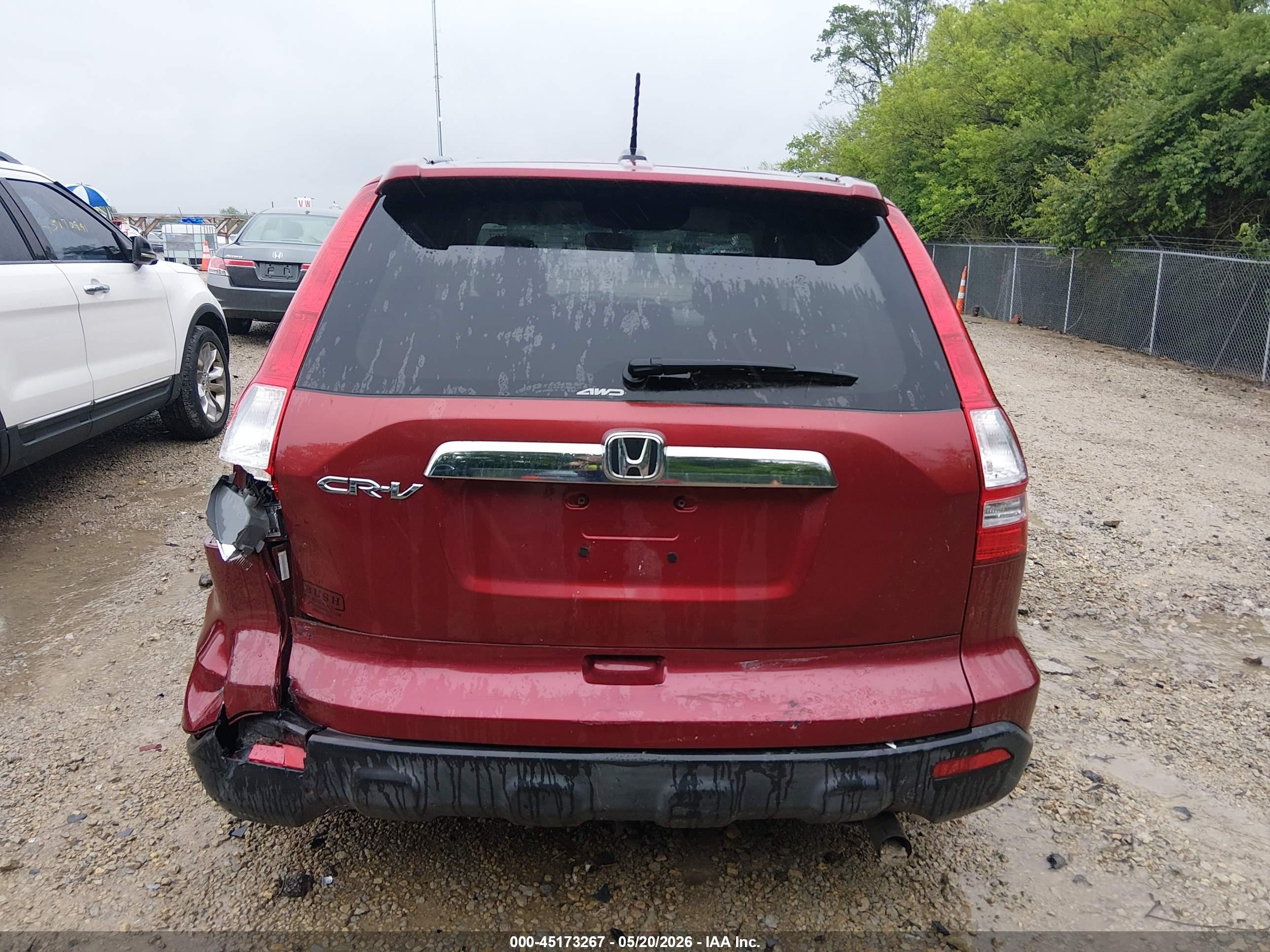 2008 Honda Cr-v Ex-l Red vin: JHLRE48768C040209