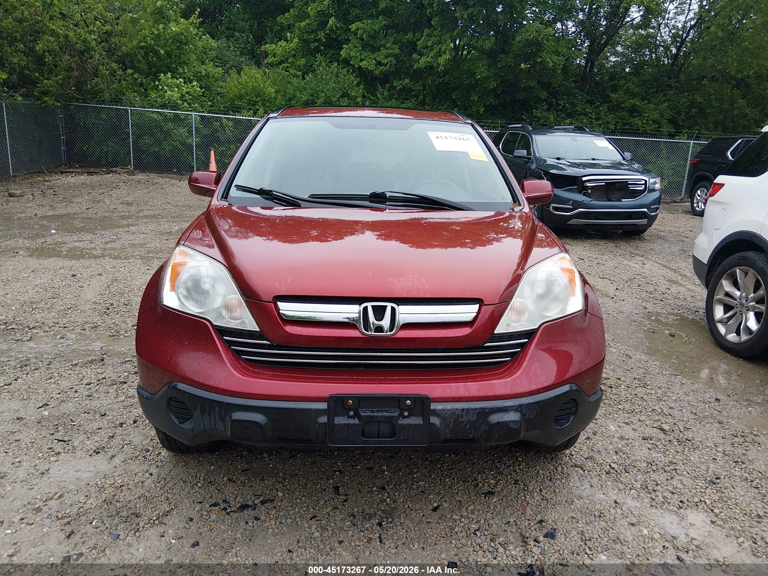 2008 Honda Cr-v Ex-l Red vin: JHLRE48768C040209