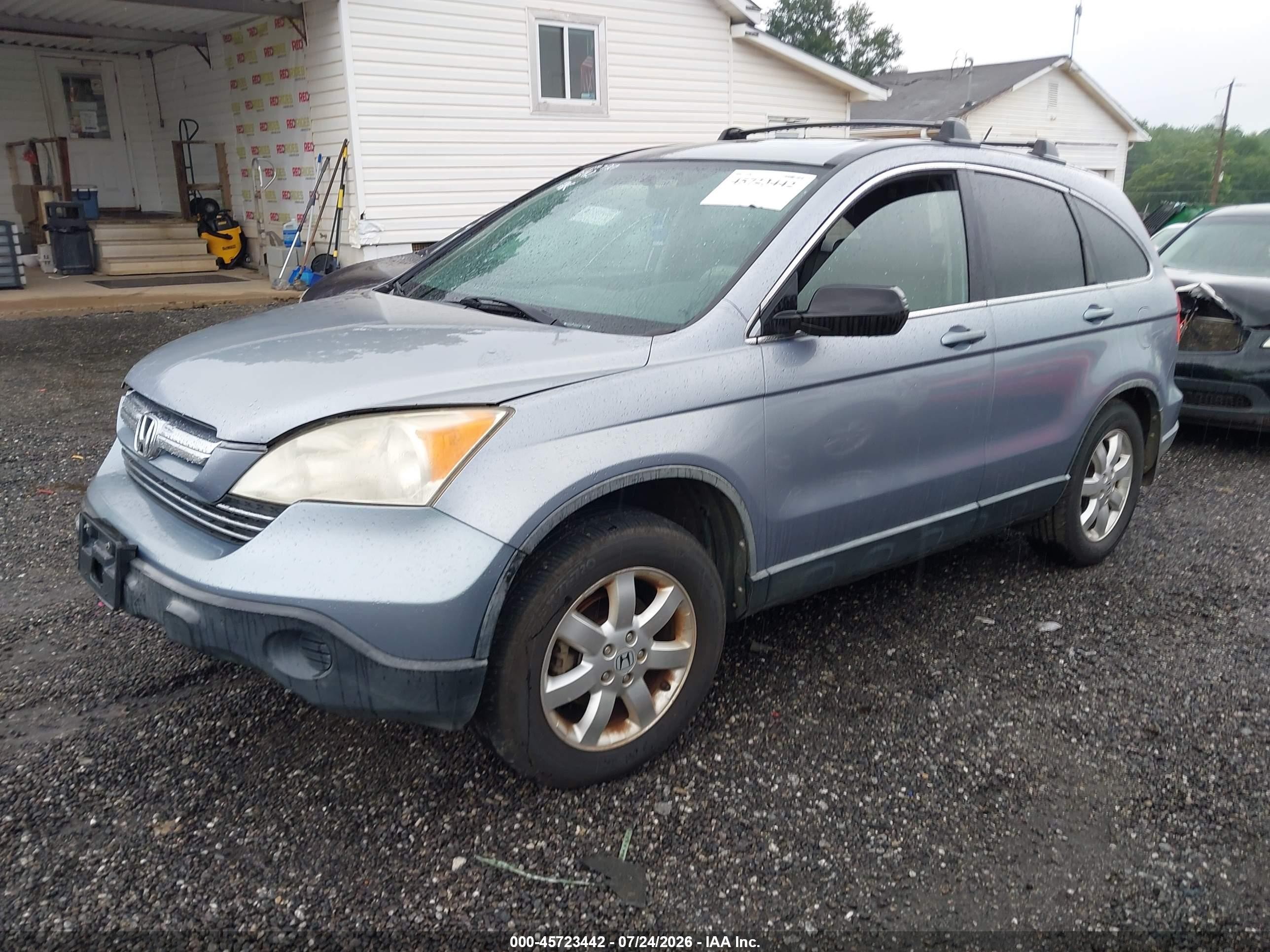 2008 Honda Cr-v Ex-l Light Blue vin: JHLRE48768C045653