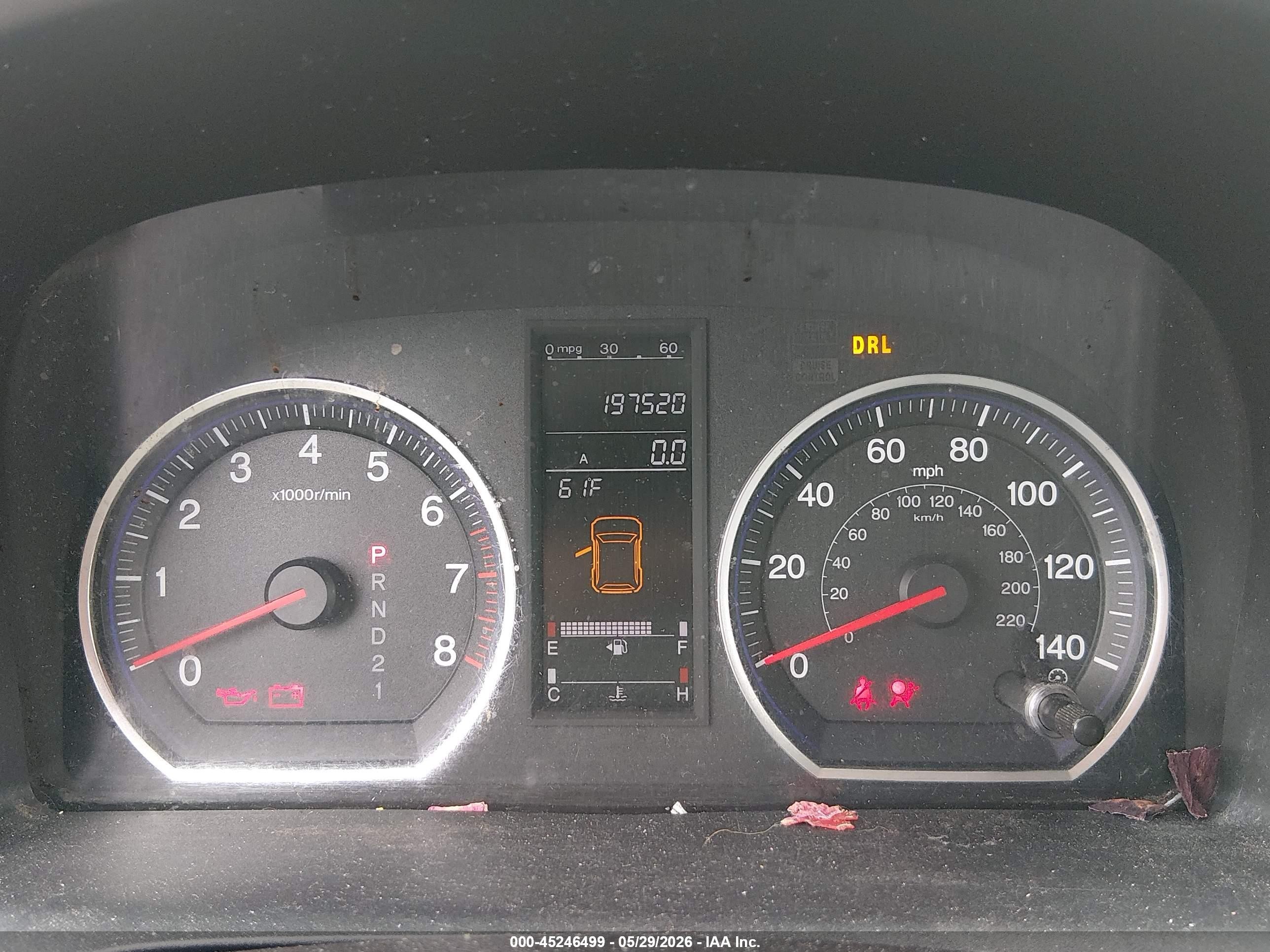 2008 Honda Cr-v Ex-l Blue vin: JHLRE48768C045751