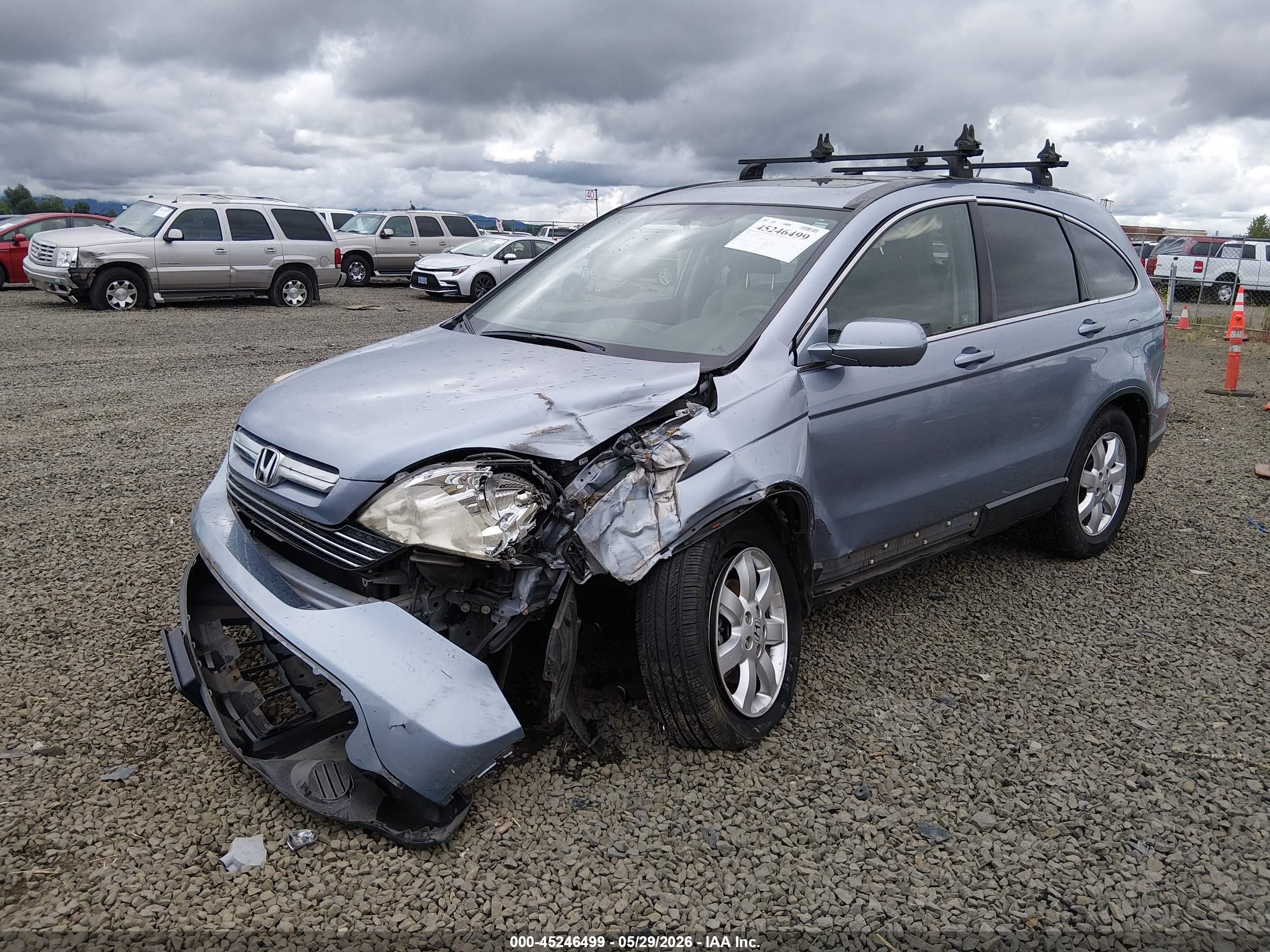 2008 Honda Cr-v Ex-l Blue vin: JHLRE48768C045751