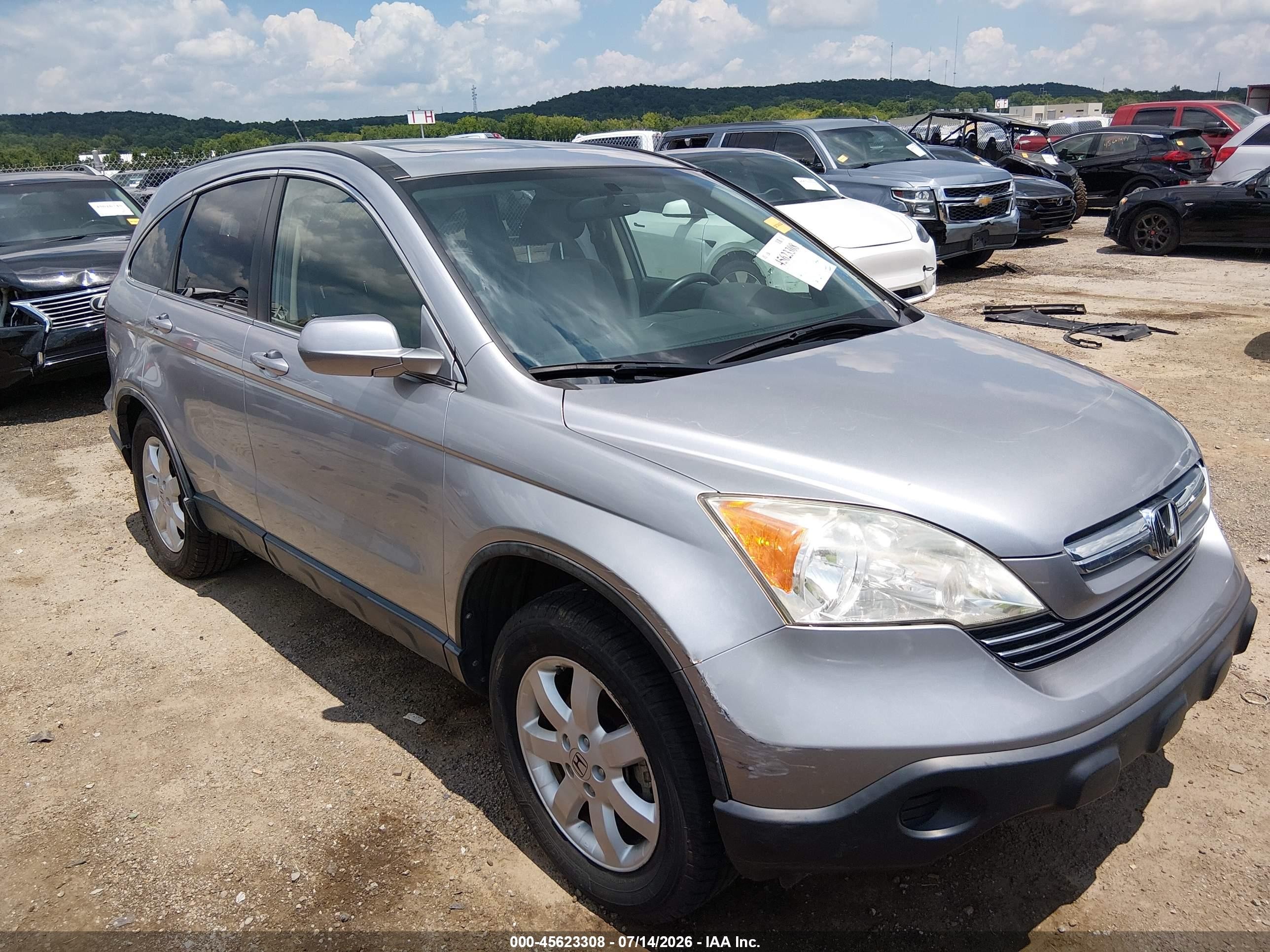 2008 Honda Cr-v Ex-l Blue vin: JHLRE48768C049864