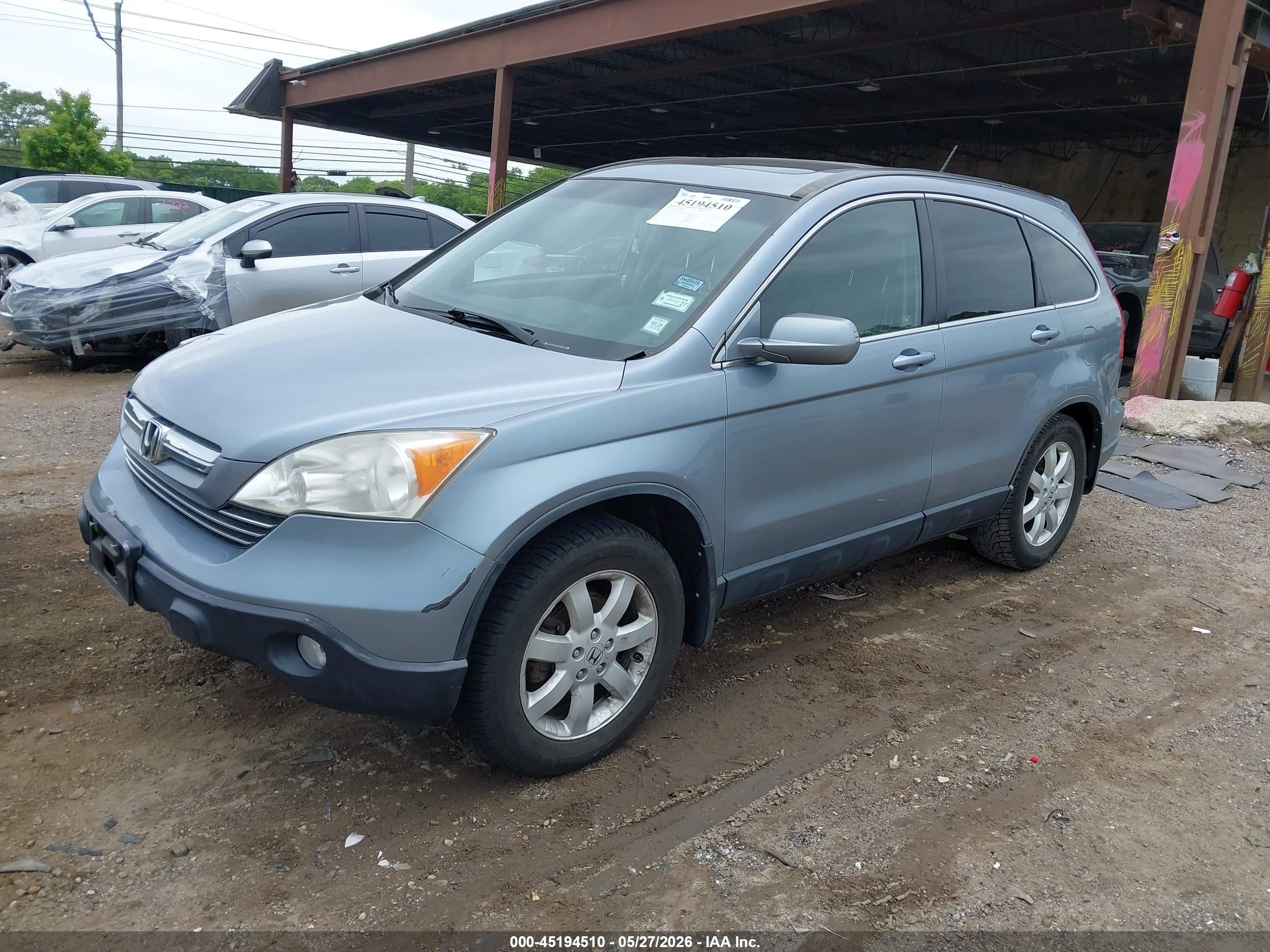 2008 Honda Cr-v Ex-l Light Blue vin: JHLRE48768C052974