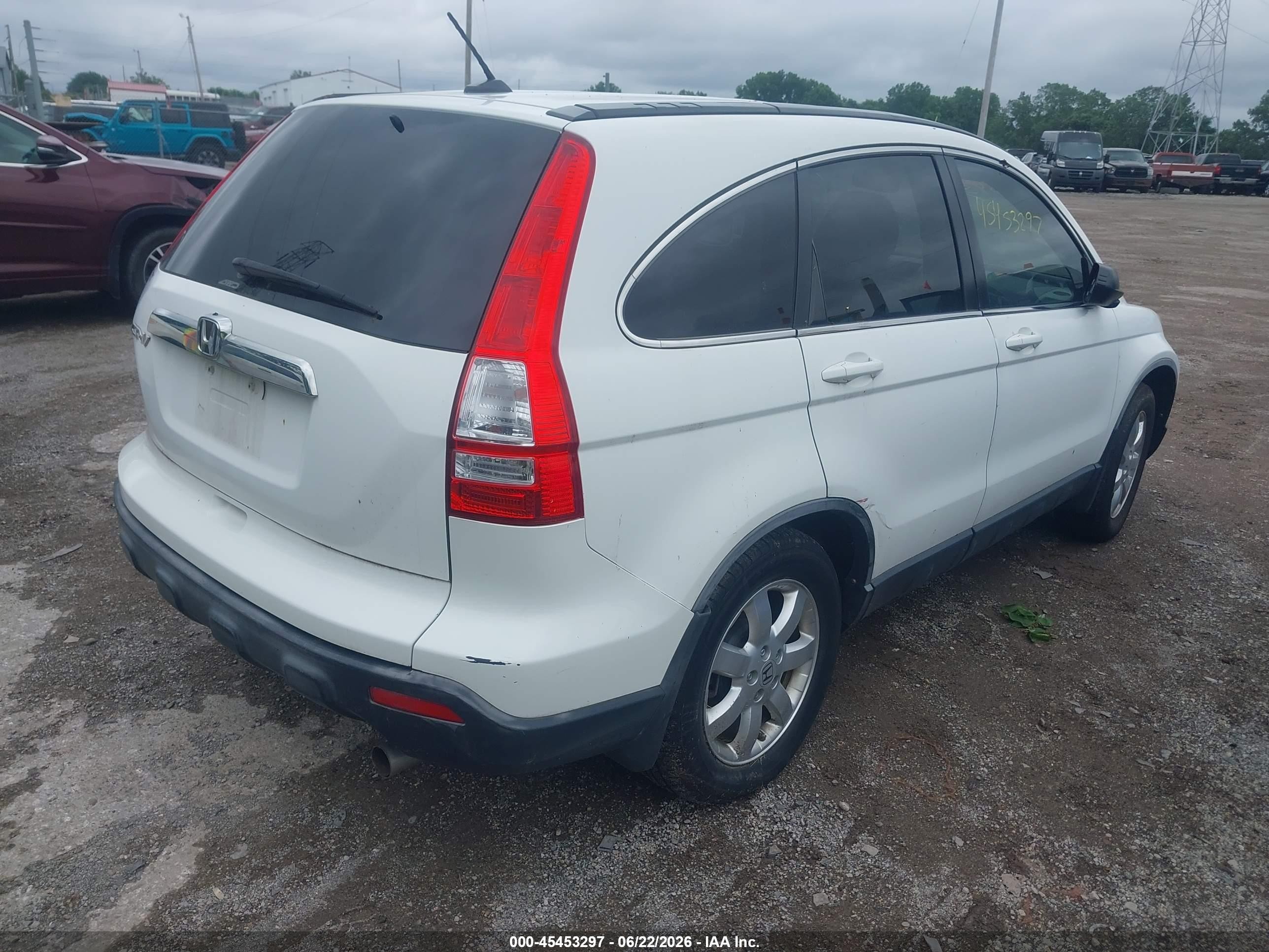 2007 Honda Cr-v Ex-l White vin: JHLRE48777C004642