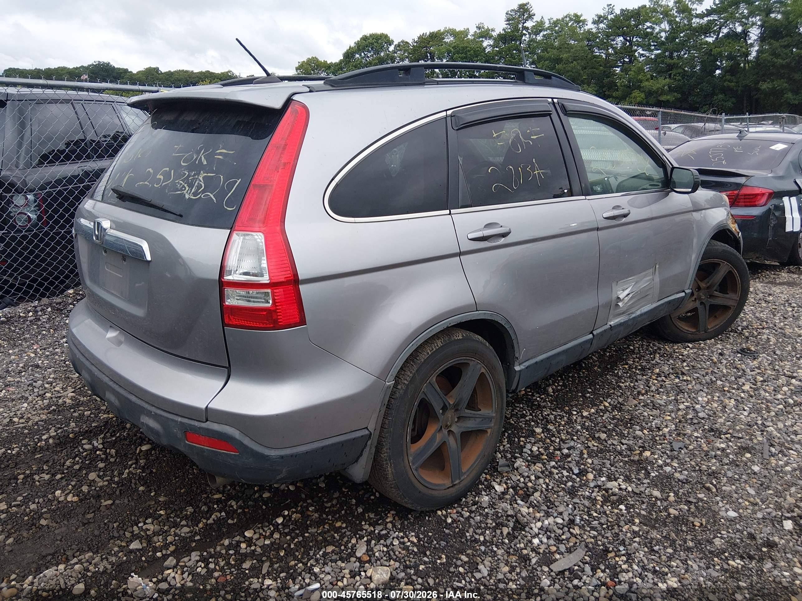 2007 Honda Cr-v Ex-l Gray vin: JHLRE48777C015110