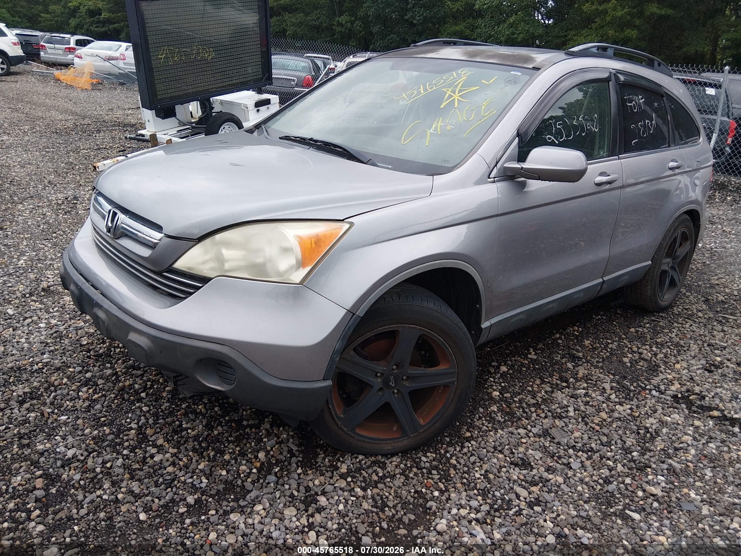 2007 Honda Cr-v Ex-l Gray vin: JHLRE48777C015110