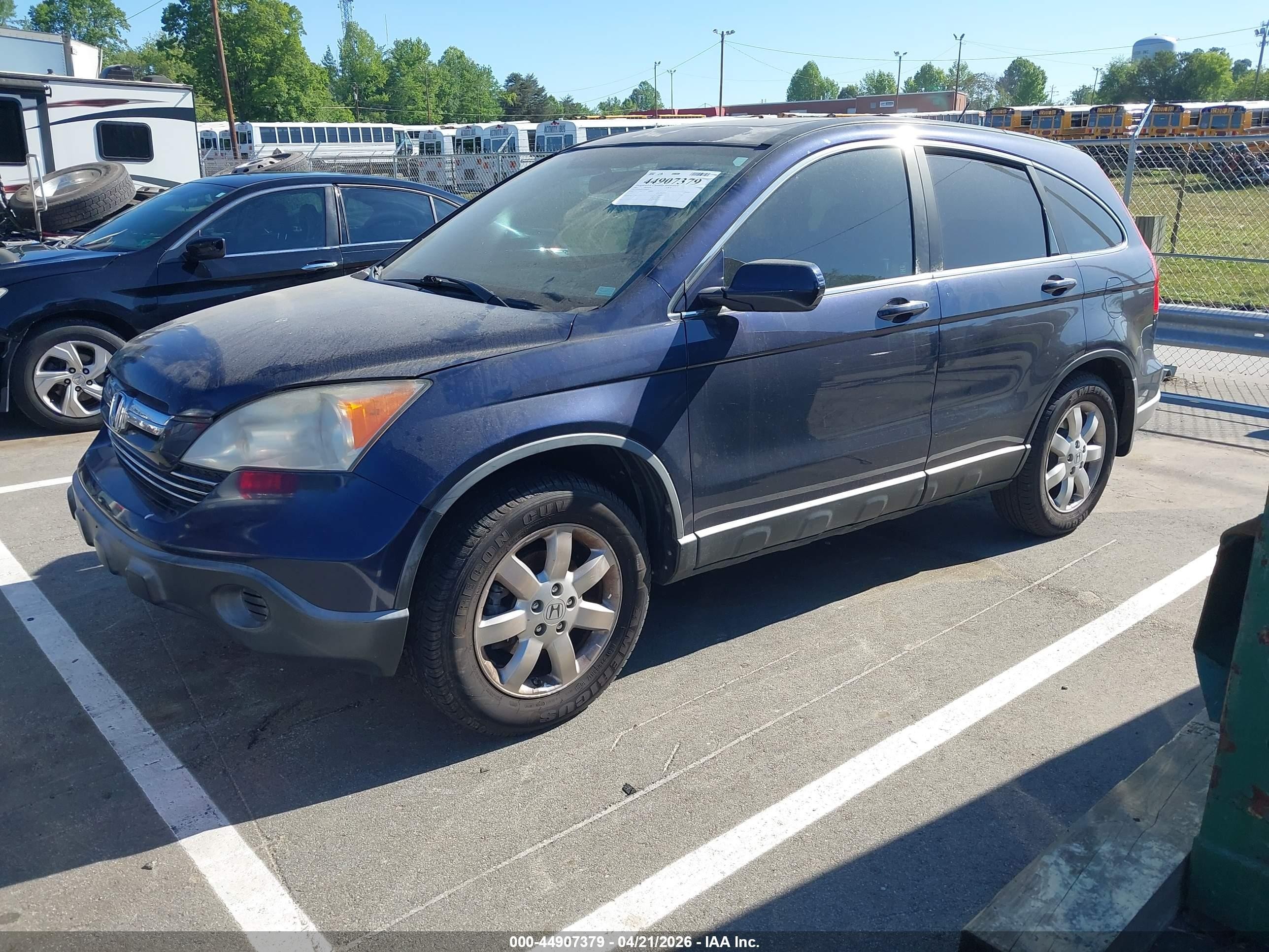 2007 Honda Cr-v Ex-l Blue vin: JHLRE48777C030223
