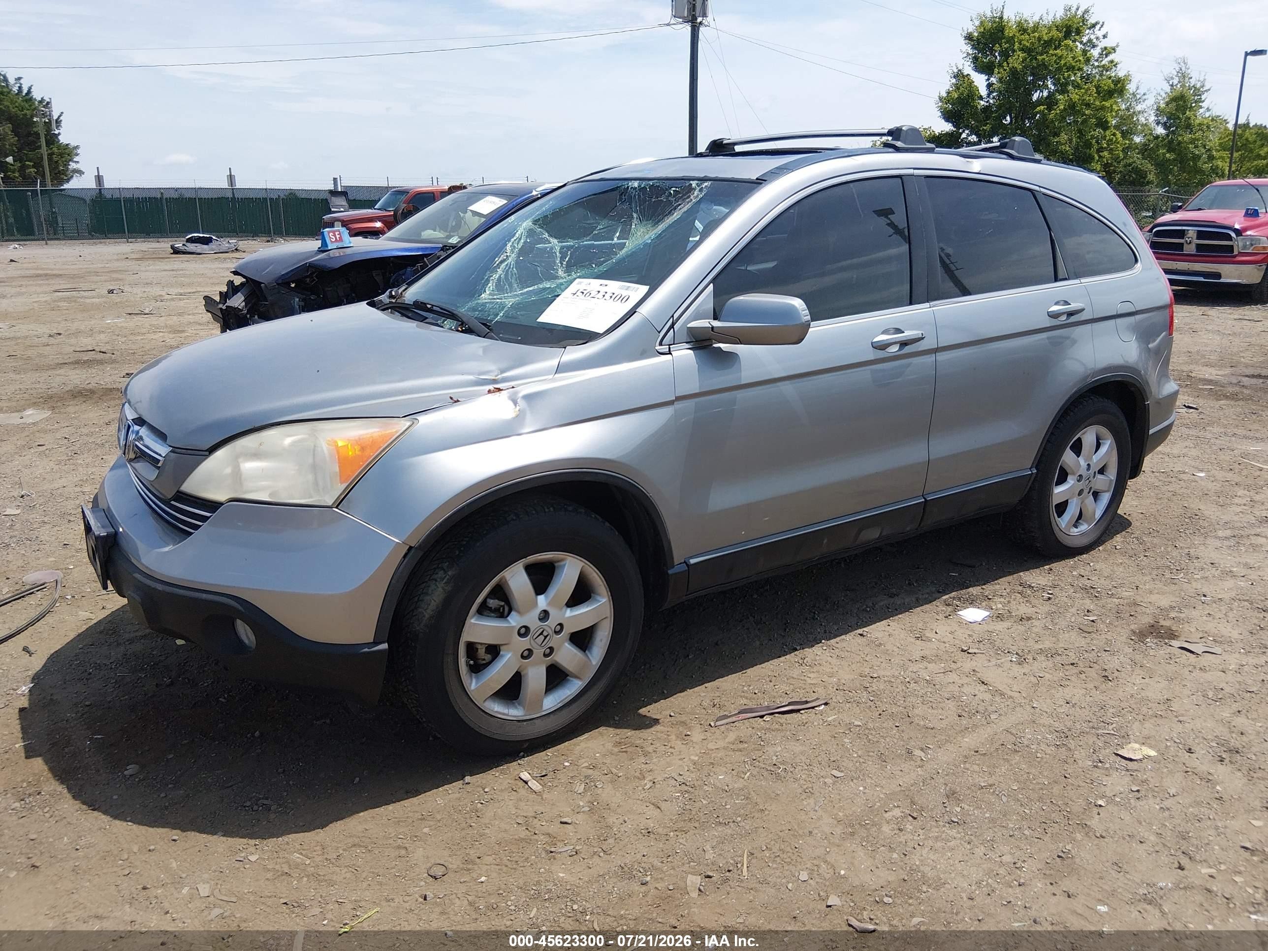 2007 Honda Cr-v Ex-l Silver vin: JHLRE48777C040718