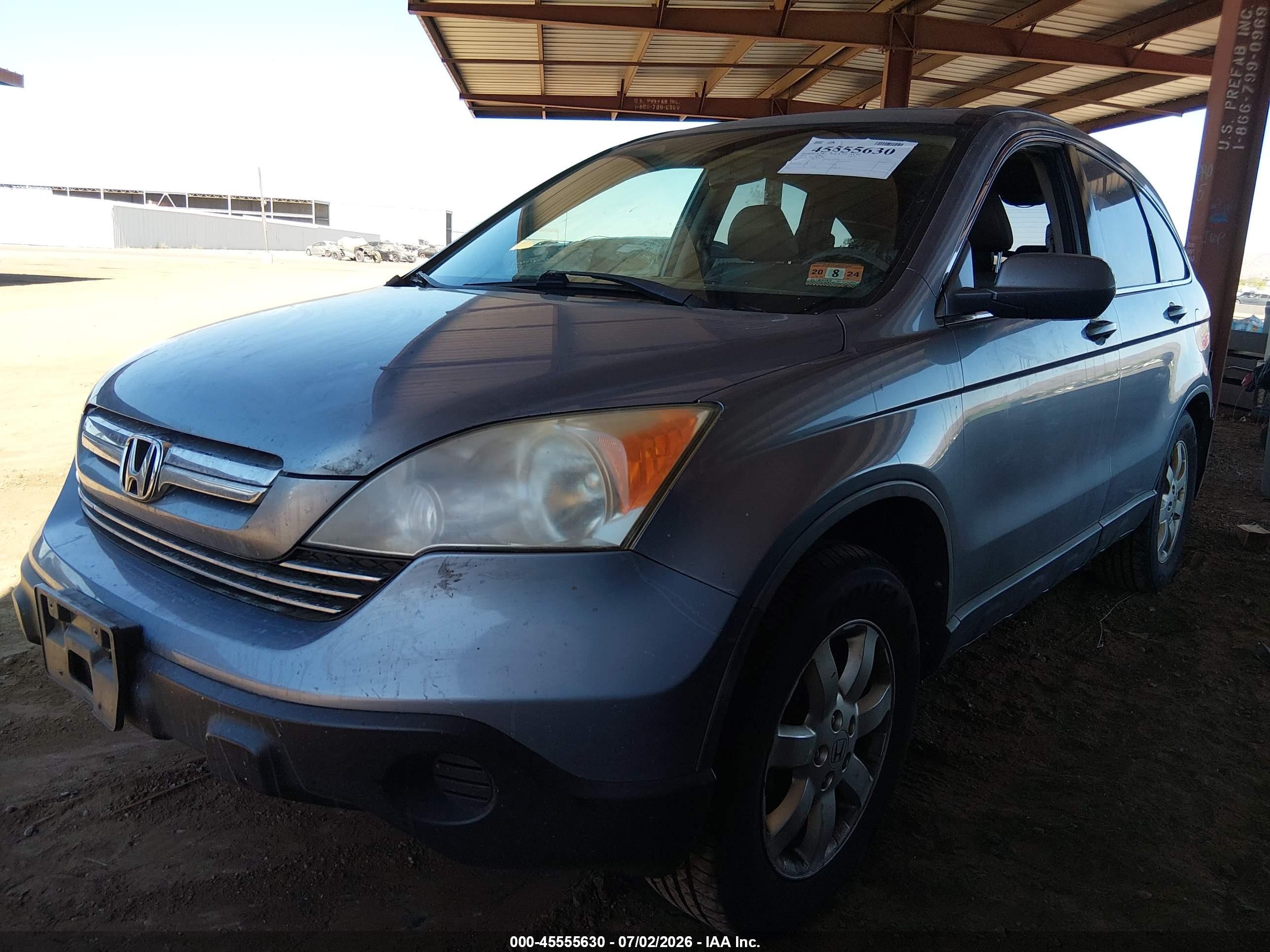 2007 Honda Cr-v Ex-l Light Blue vin: JHLRE48777C066090