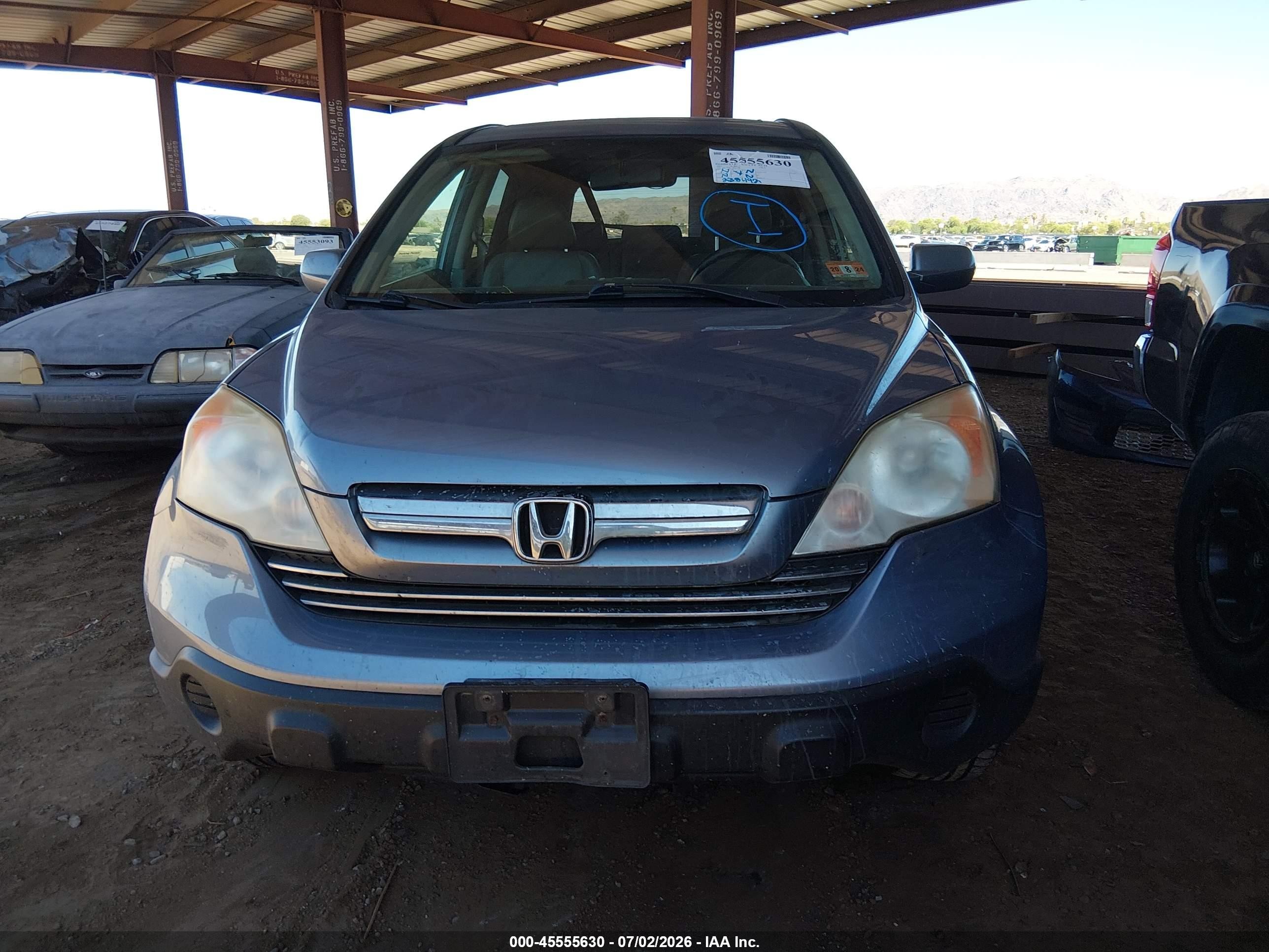 2007 Honda Cr-v Ex-l Light Blue vin: JHLRE48777C066090
