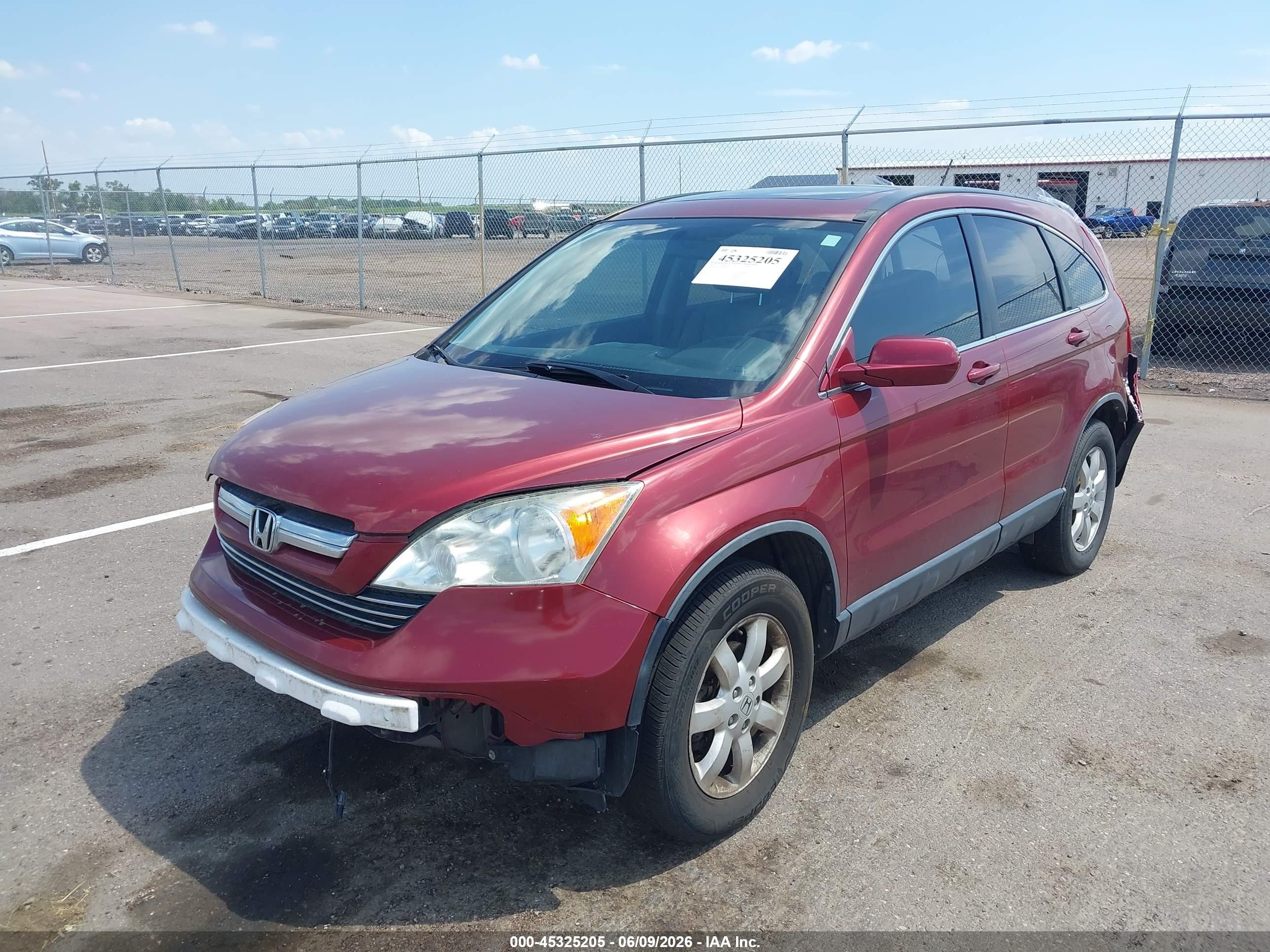 2007 Honda Cr-v Ex-l Red vin: JHLRE48777C069040