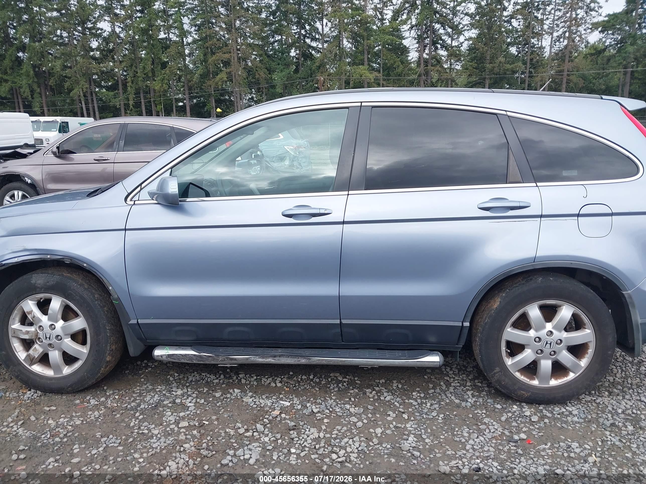 2007 Honda Cr-v Ex-l Light Blue vin: JHLRE48777C078496