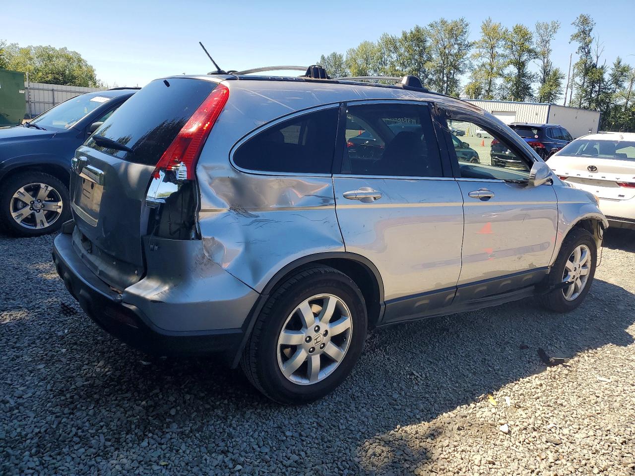2007 Honda Cr-v Exl Silver vin: JHLRE48777C080393