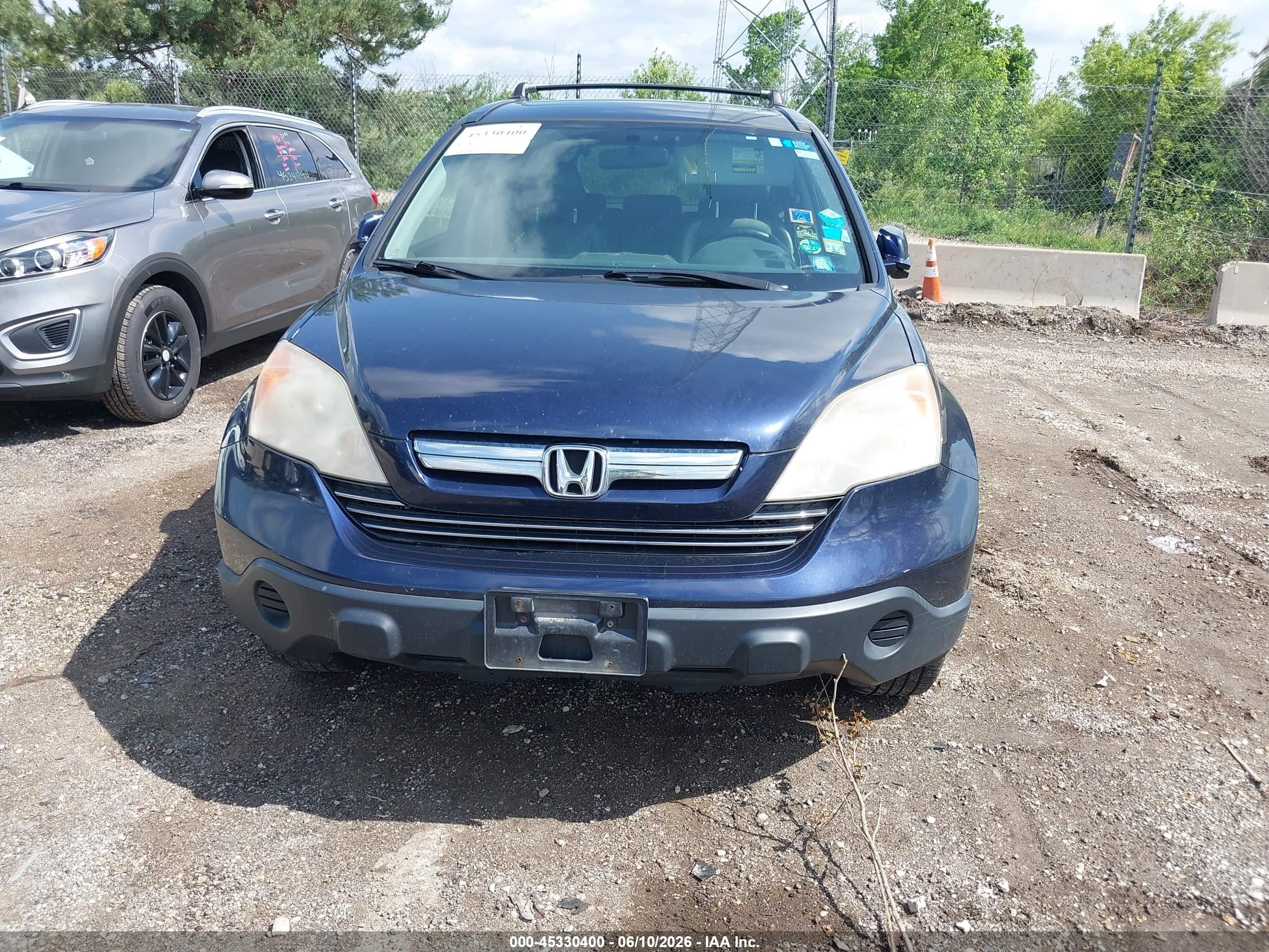 2008 Honda Cr-v Ex-l Blue vin: JHLRE48778C017750