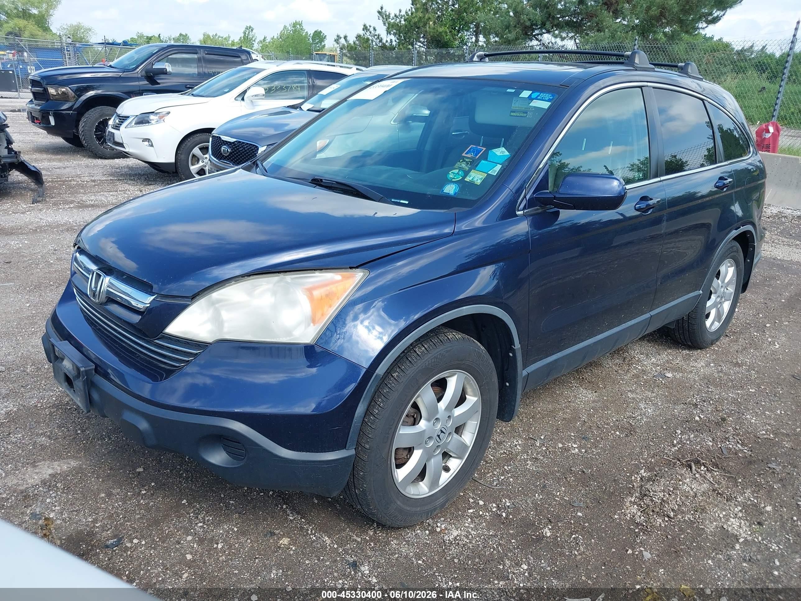 2008 Honda Cr-v Ex-l Blue vin: JHLRE48778C017750
