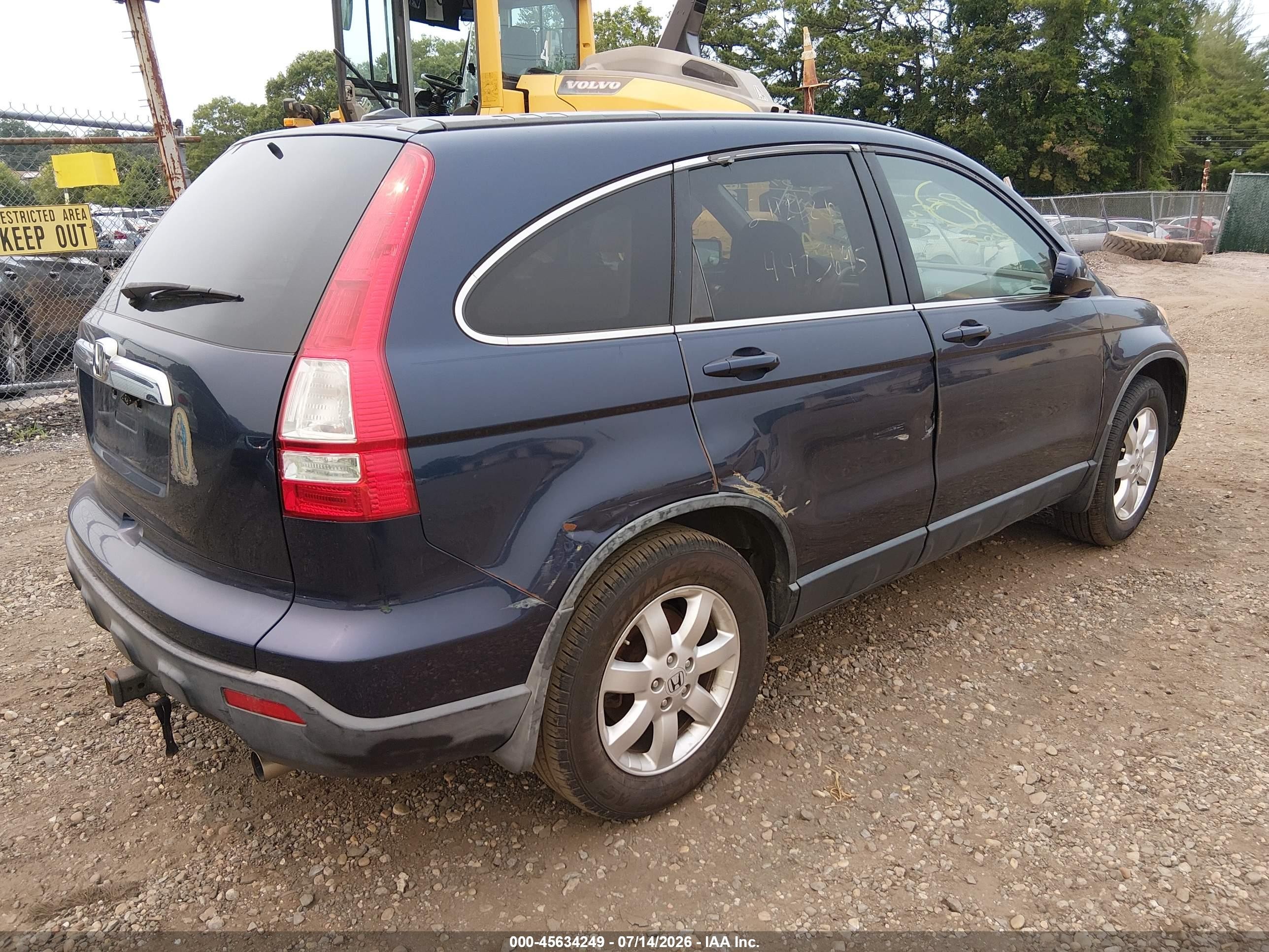 2008 Honda Cr-v Ex-l Blue vin: JHLRE48778C021510