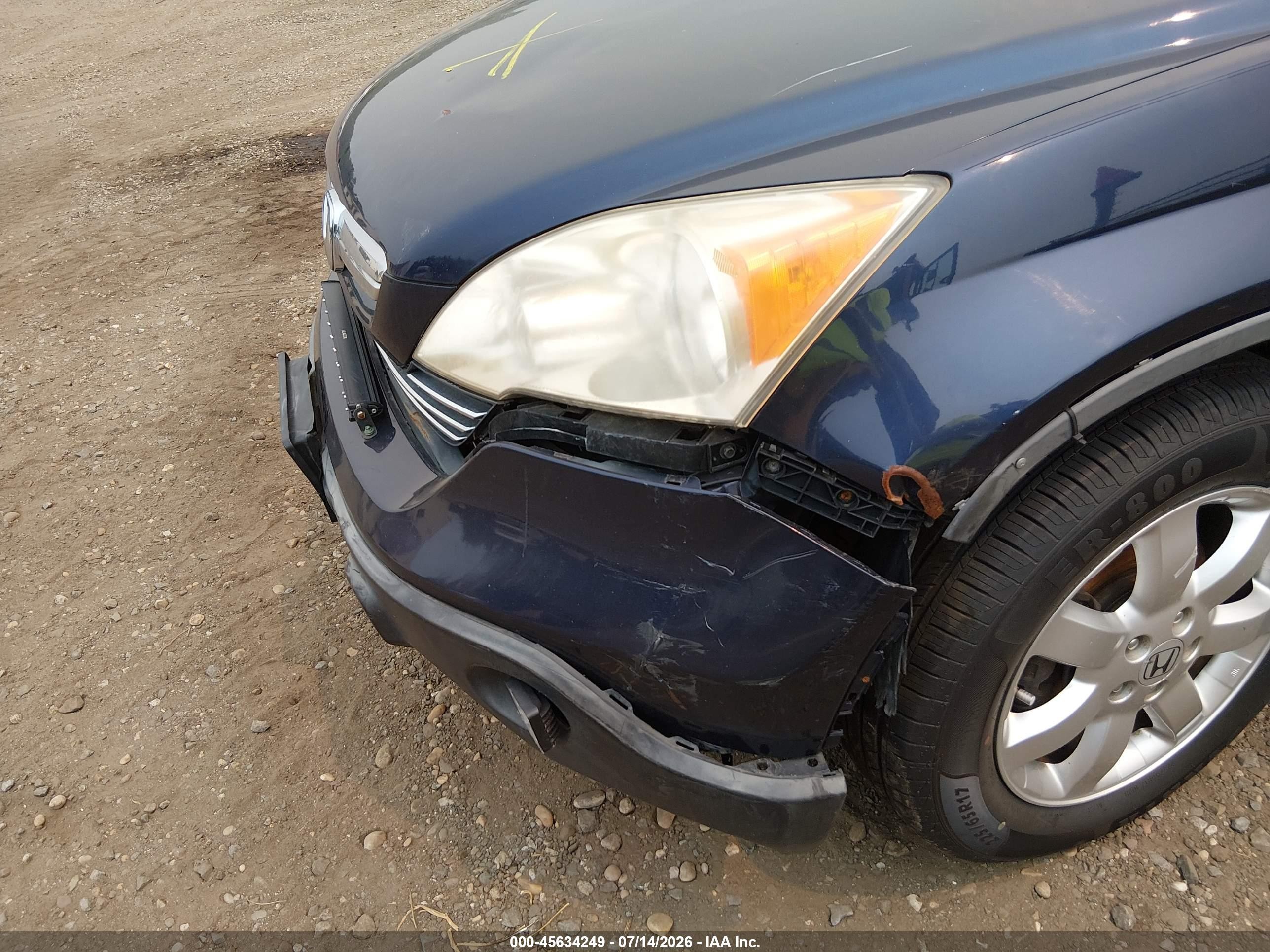 2008 Honda Cr-v Ex-l Blue vin: JHLRE48778C021510