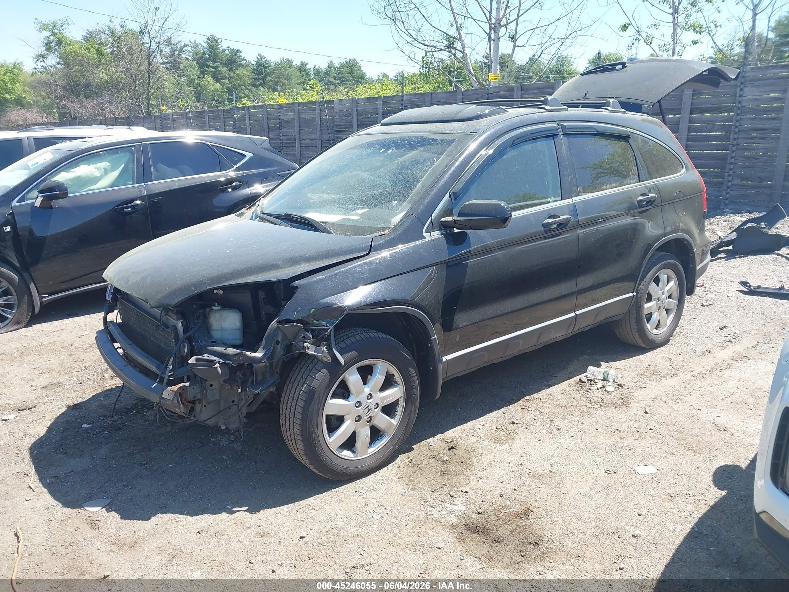 2008 Honda Cr-v Ex-l Black vin: JHLRE48778C022558