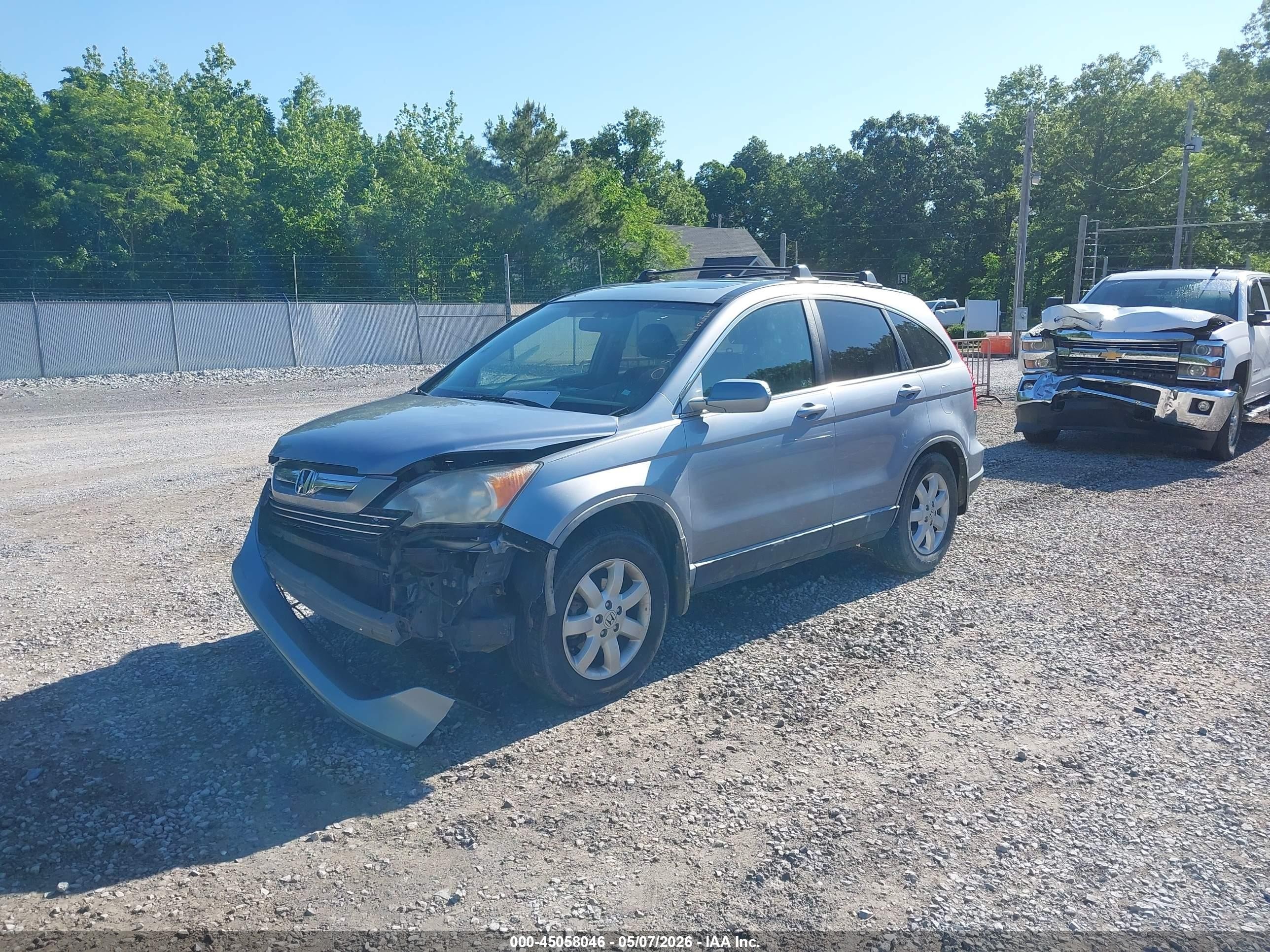 2008 Honda Cr-v Ex-l Blue vin: JHLRE48778C045709