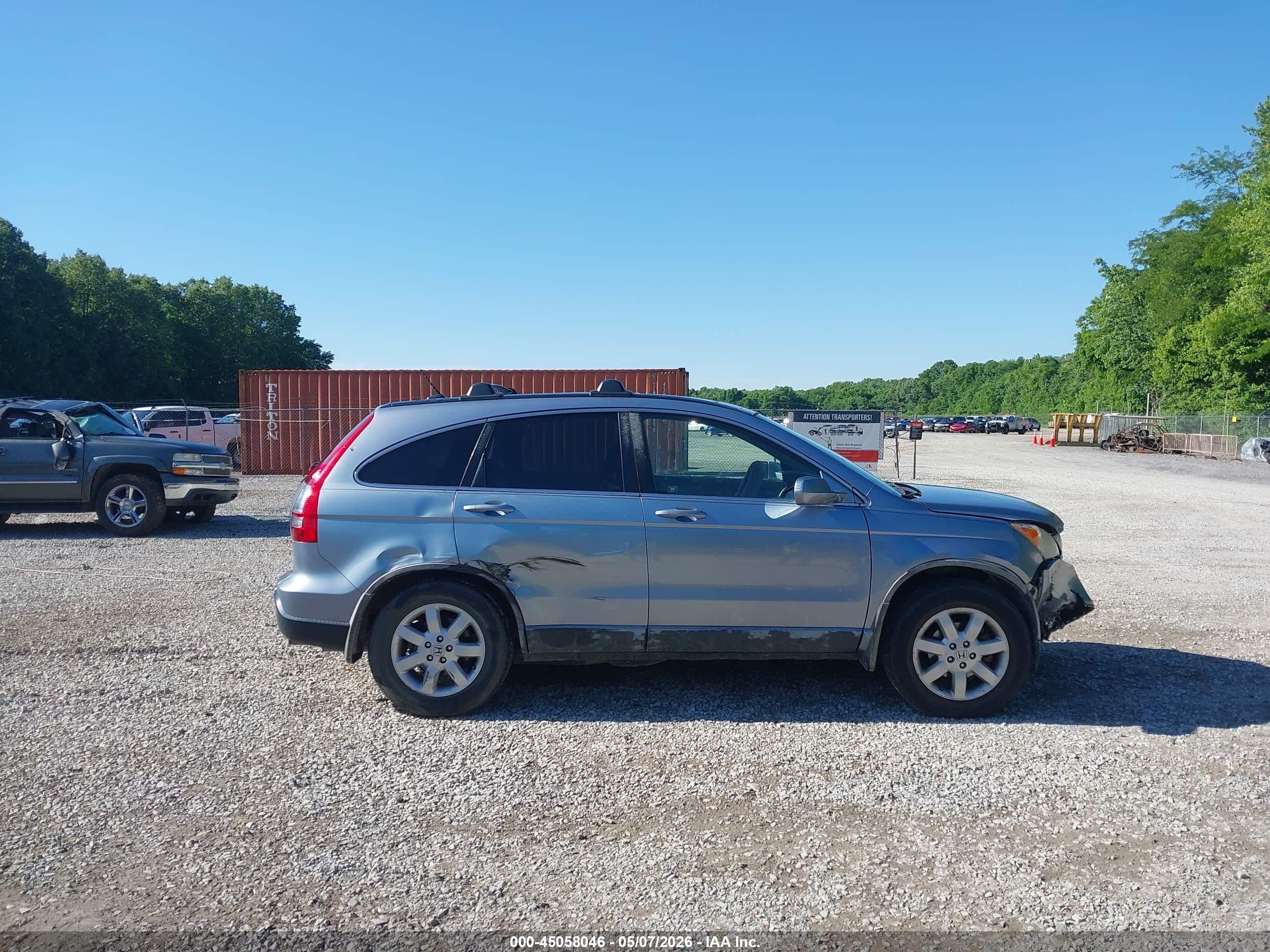 2008 Honda Cr-v Ex-l Blue vin: JHLRE48778C045709