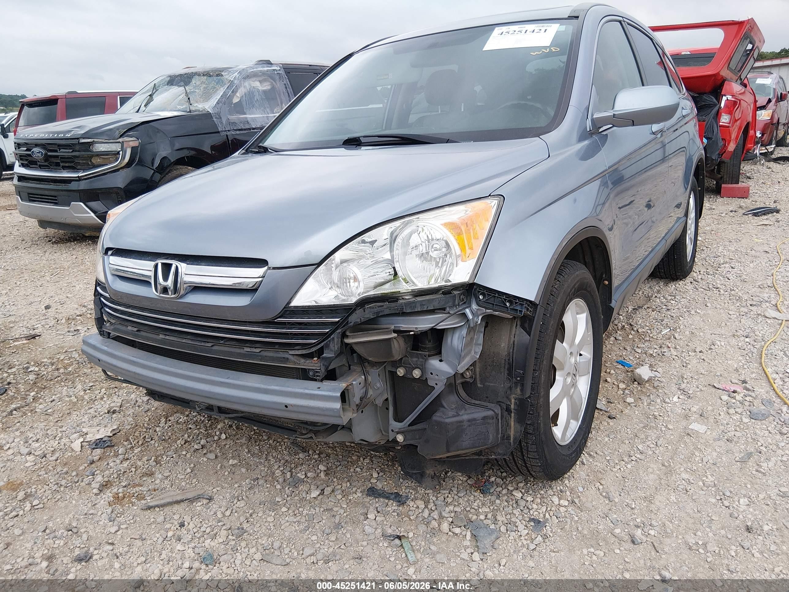 2008 Honda Cr-v Ex-l Blue vin: JHLRE48778C067130