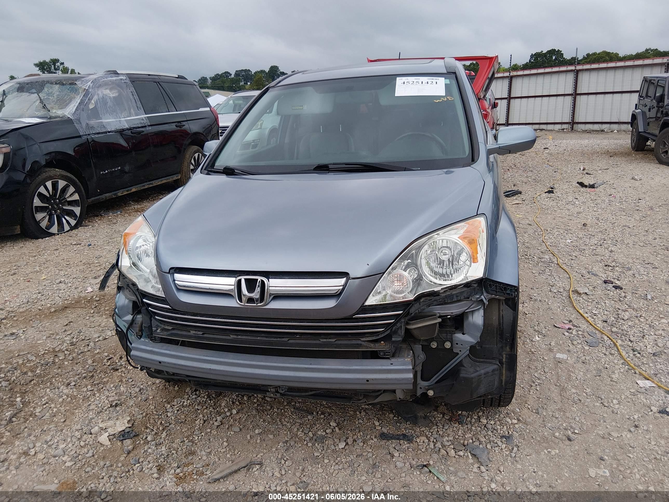 2008 Honda Cr-v Ex-l Blue vin: JHLRE48778C067130