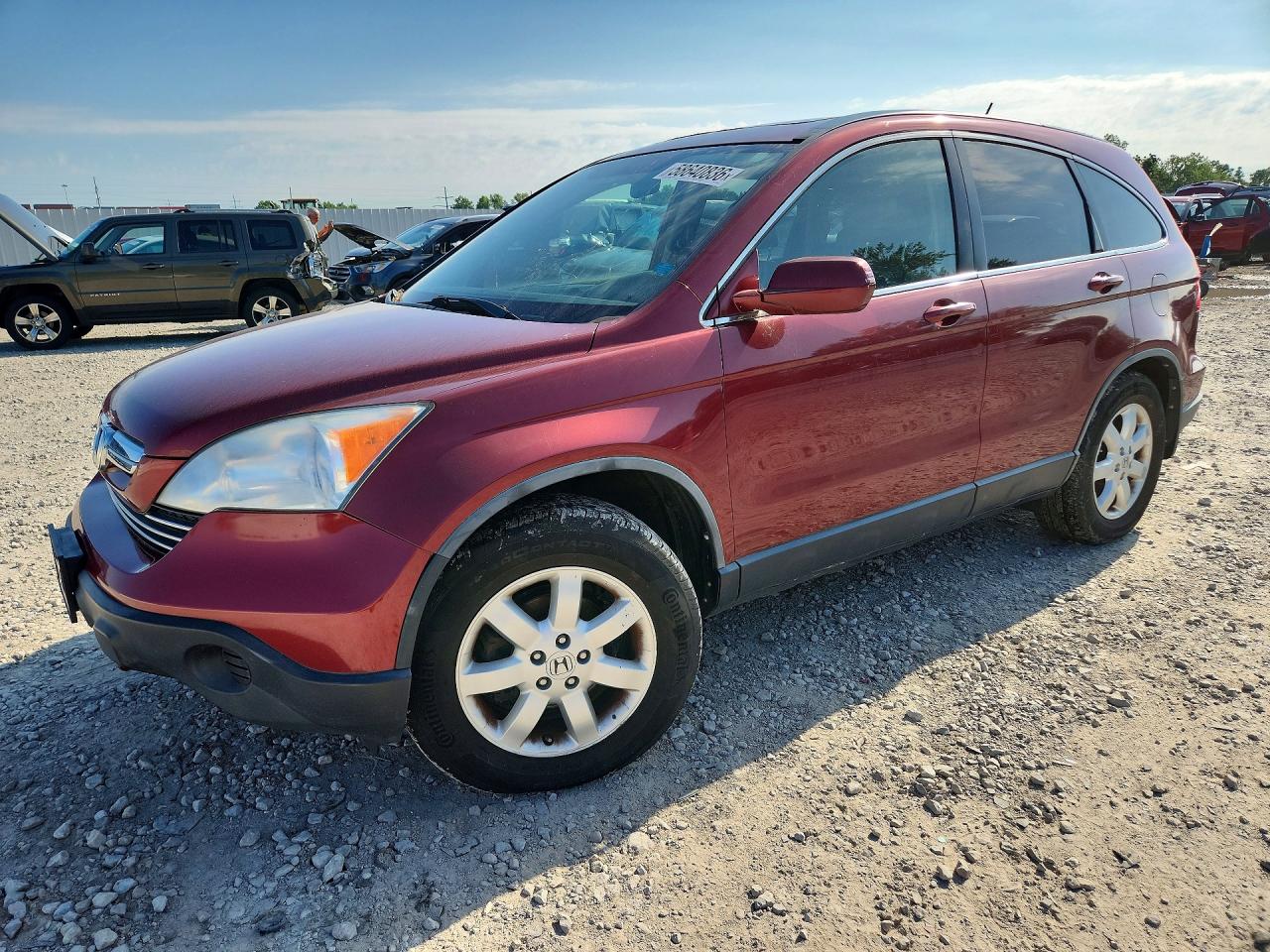 2009 Honda Cr-v Exl Burgundy vin: JHLRE48779C019984