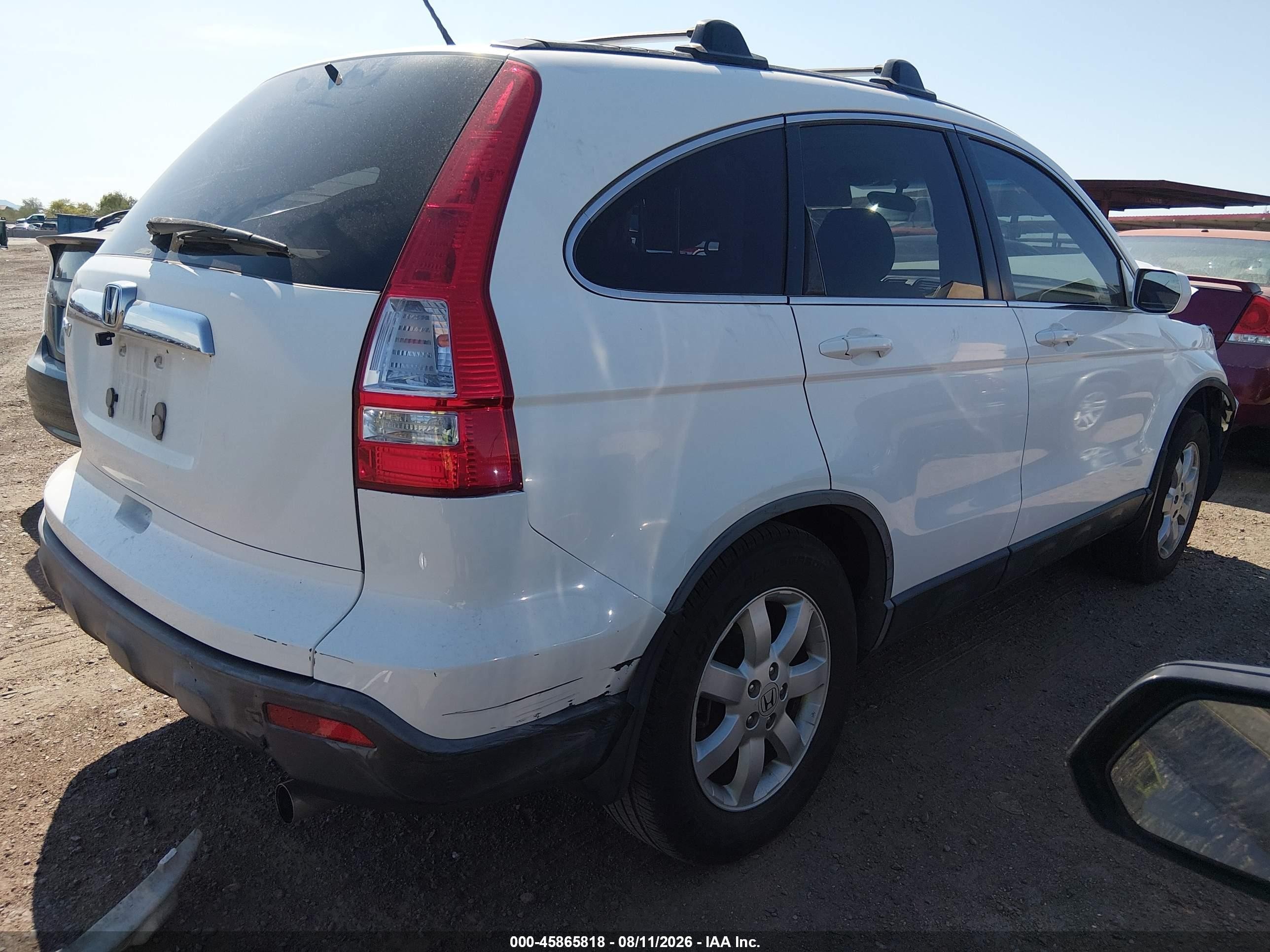 2007 Honda Cr-v Ex-l White vin: JHLRE48787C004939
