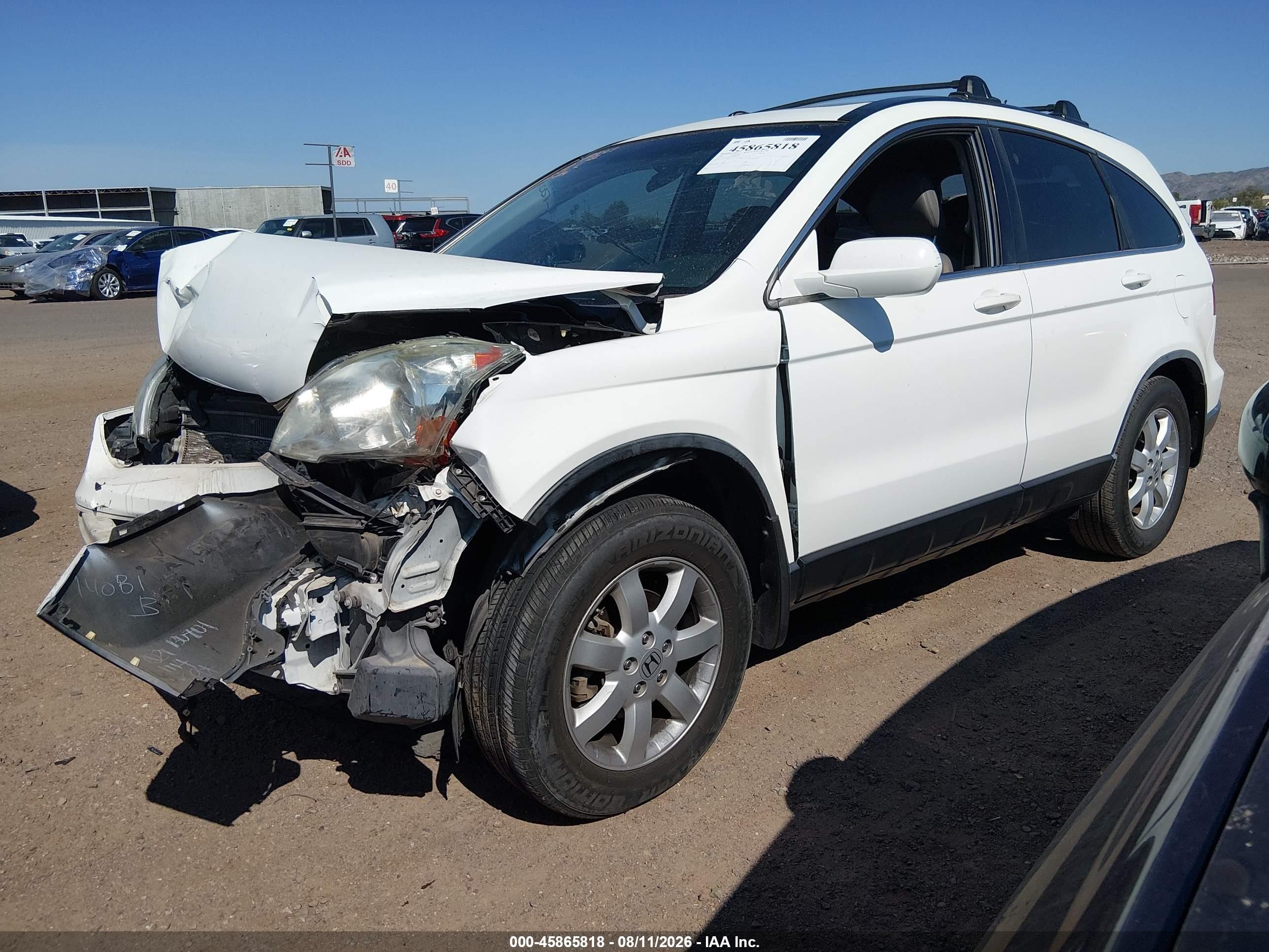 2007 Honda Cr-v Ex-l White vin: JHLRE48787C004939