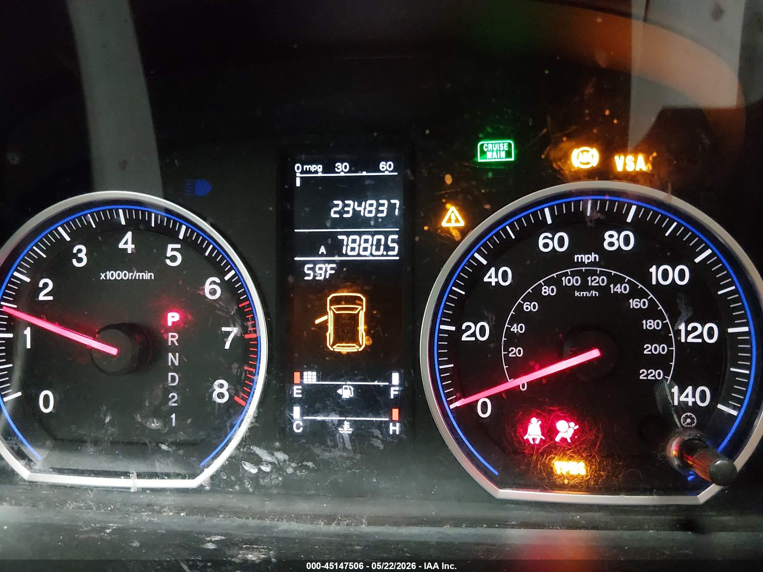 2007 Honda Cr-v Ex-l Blue vin: JHLRE48787C022504