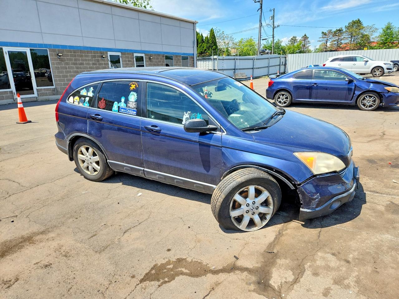 2007 Honda Cr-v Exl Blue vin: JHLRE48787C053638