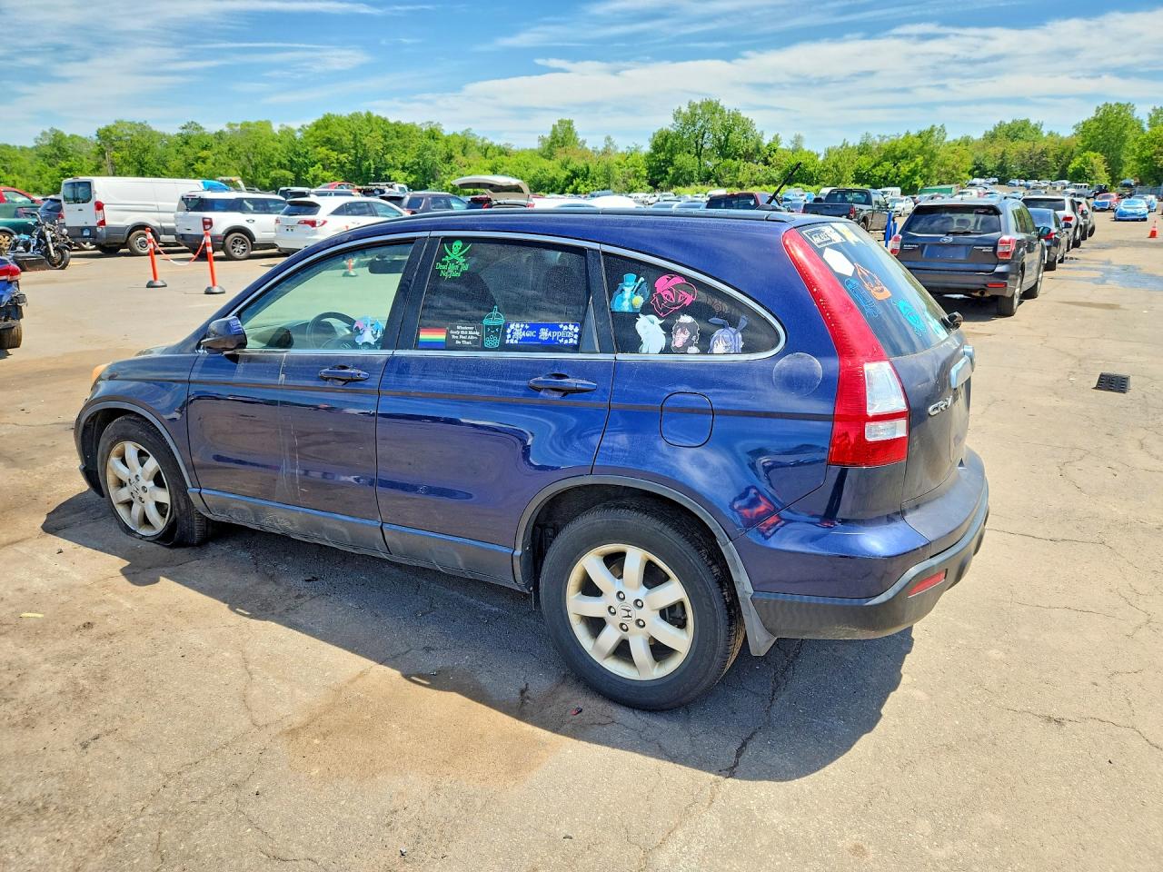 2007 Honda Cr-v Exl Blue vin: JHLRE48787C053638
