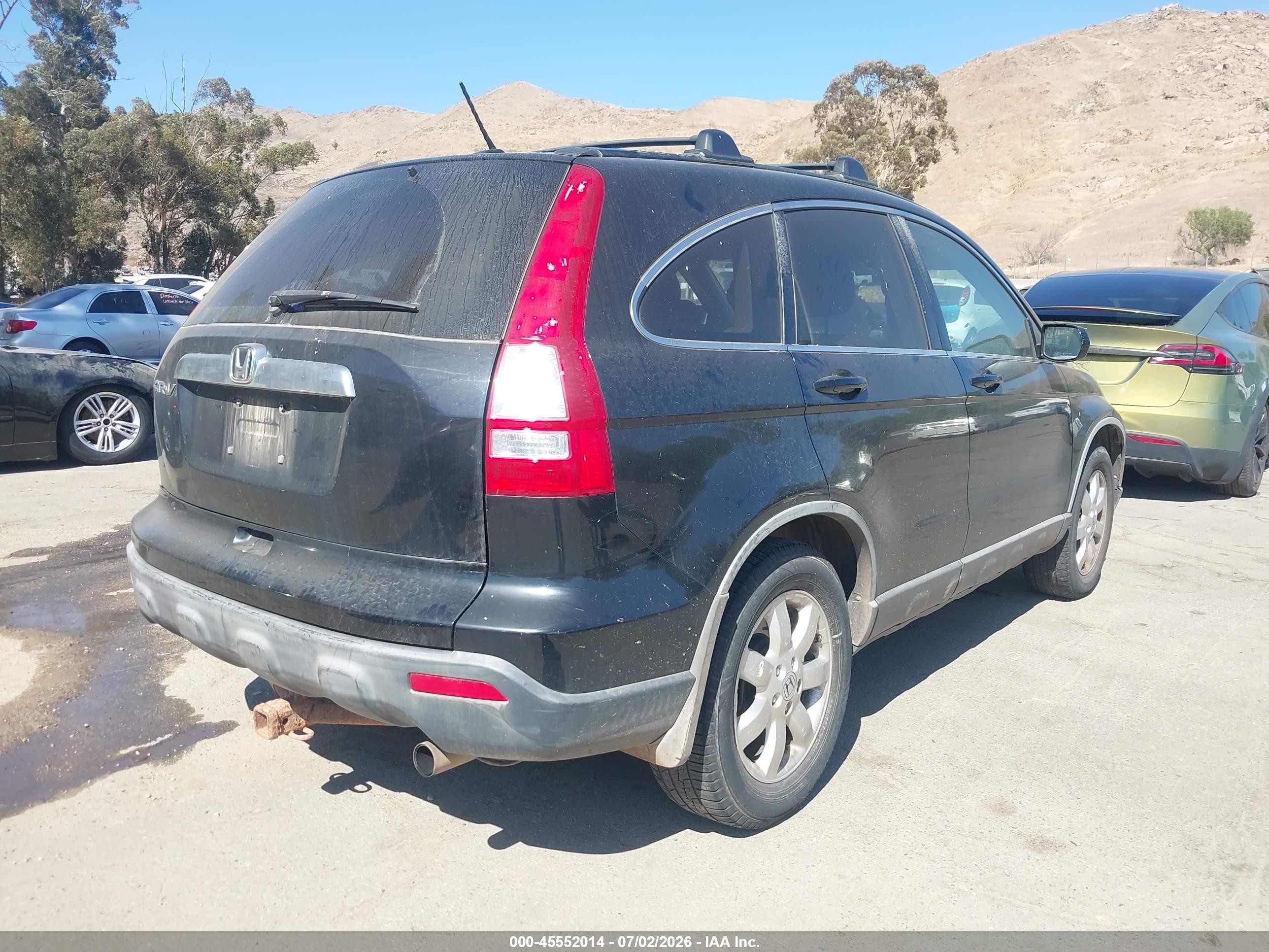 2007 Honda Cr-v Ex-l Black vin: JHLRE48787C072013