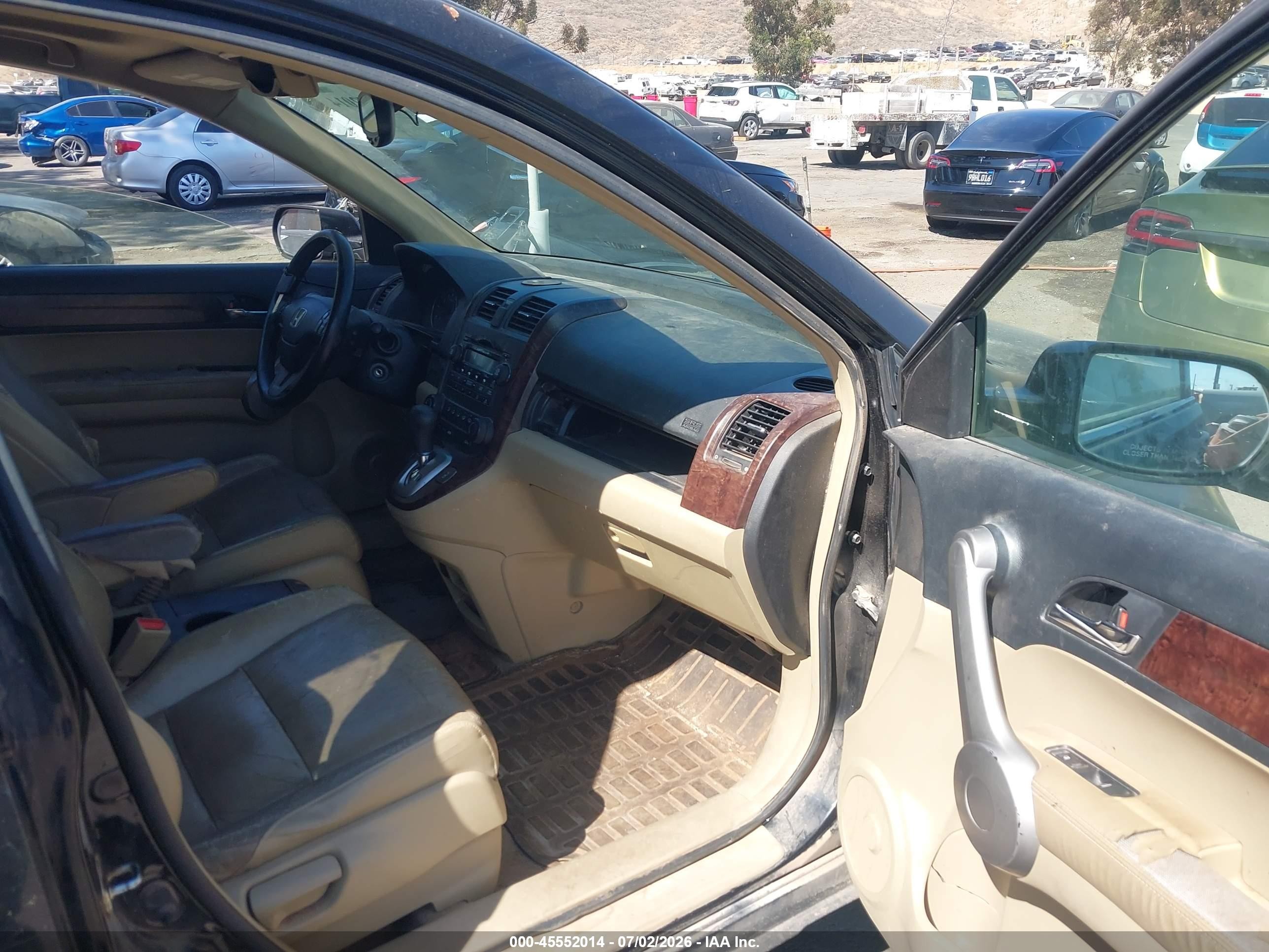 2007 Honda Cr-v Ex-l Black vin: JHLRE48787C072013