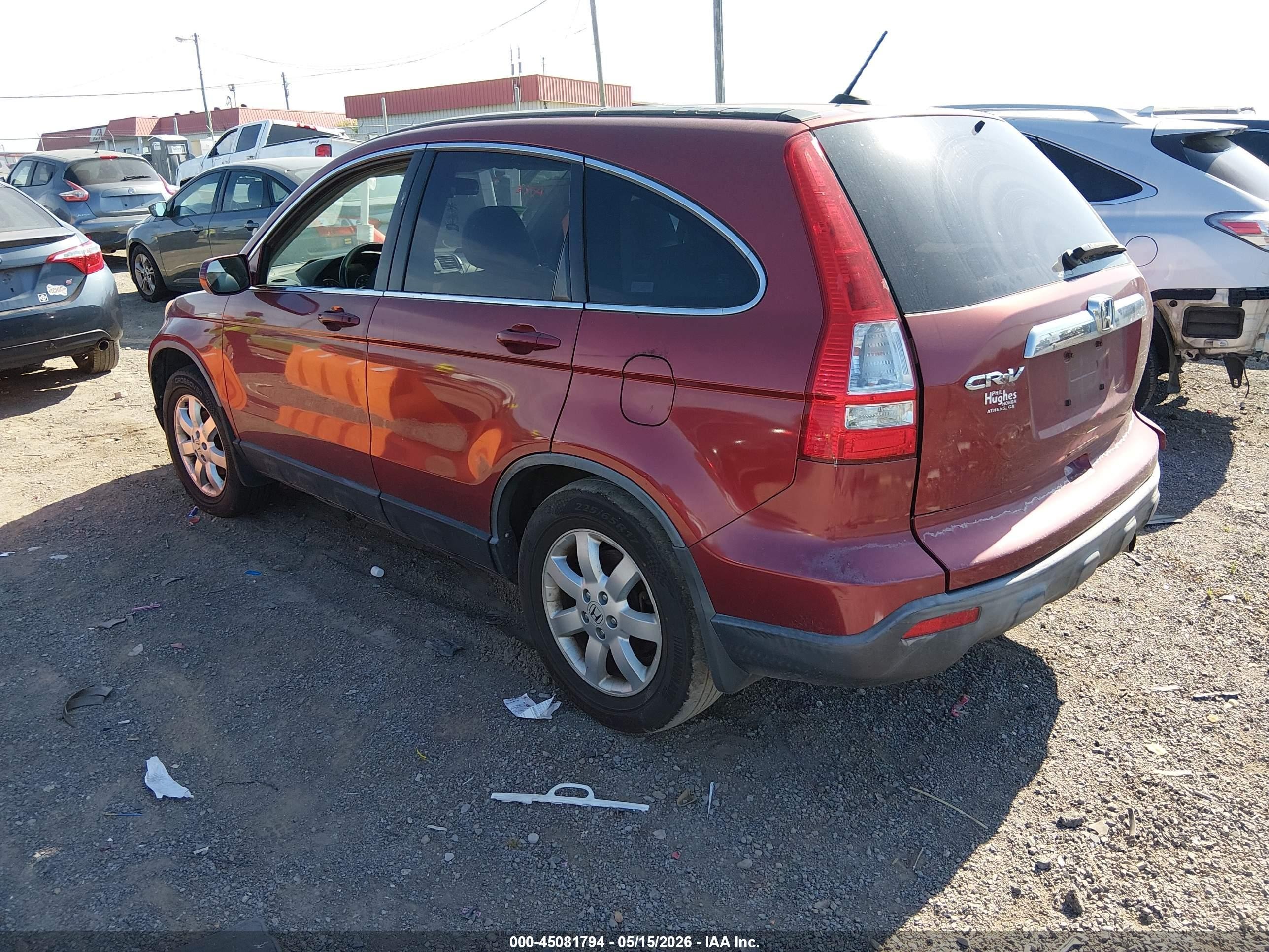 2007 Honda Cr-v Ex-l Burgundy vin: JHLRE48787C078006
