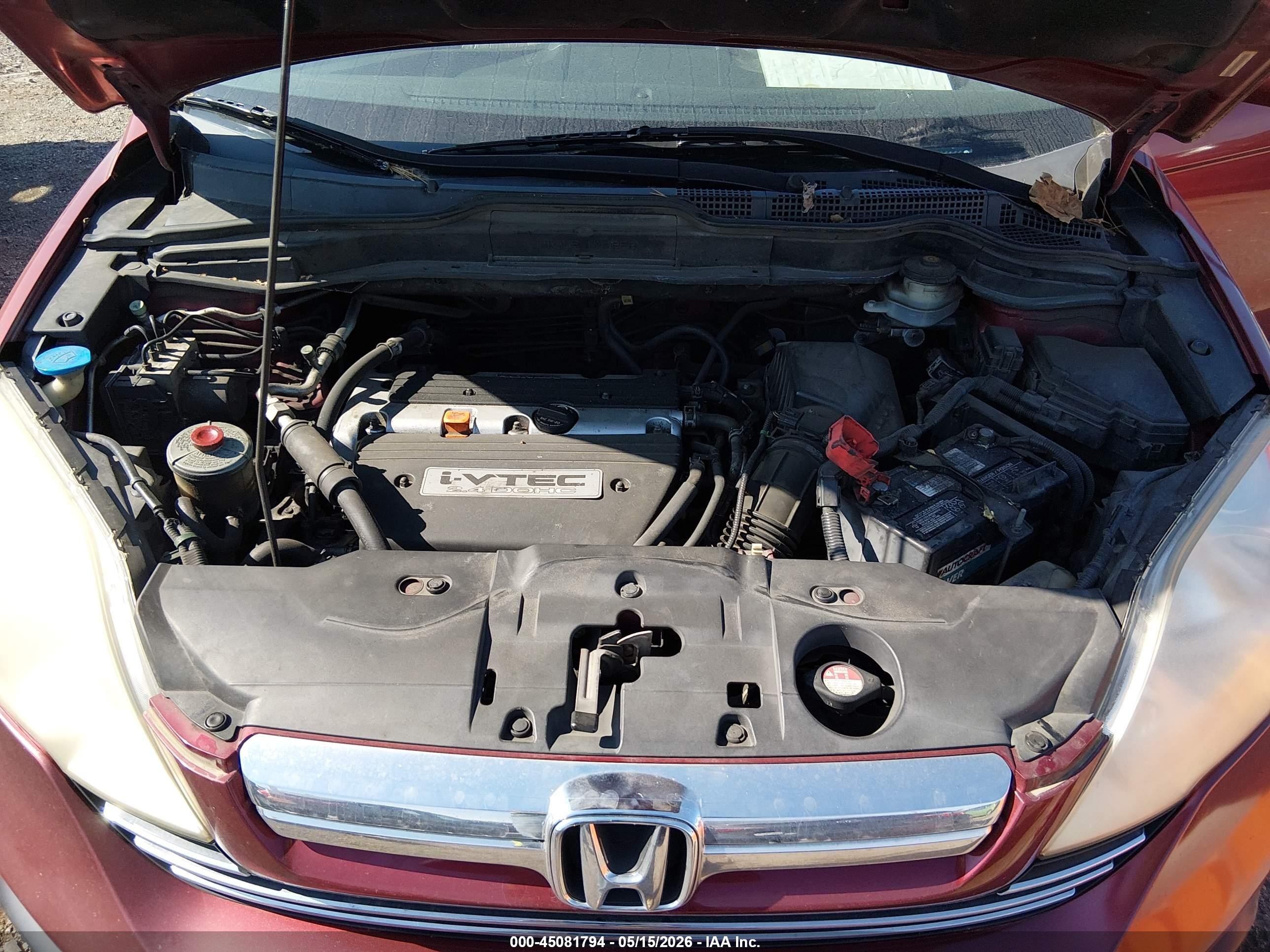 2007 Honda Cr-v Ex-l Burgundy vin: JHLRE48787C078006