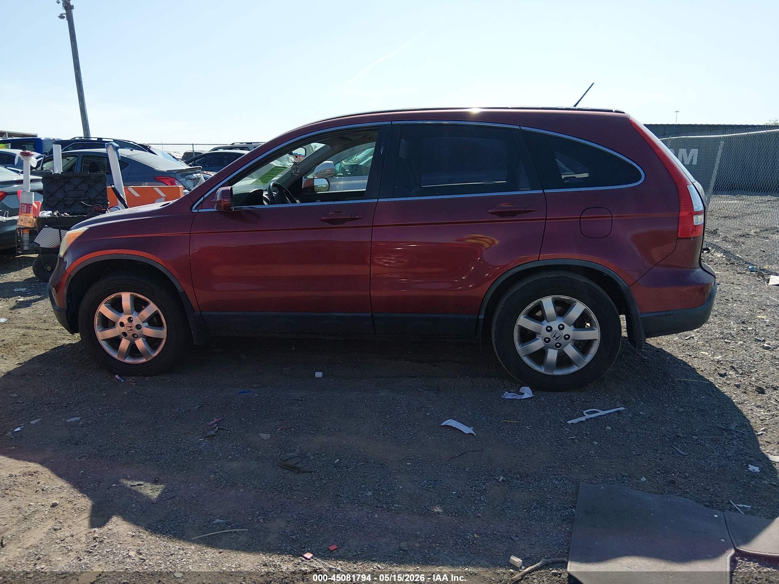 2007 Honda Cr-v Ex-l Burgundy vin: JHLRE48787C078006