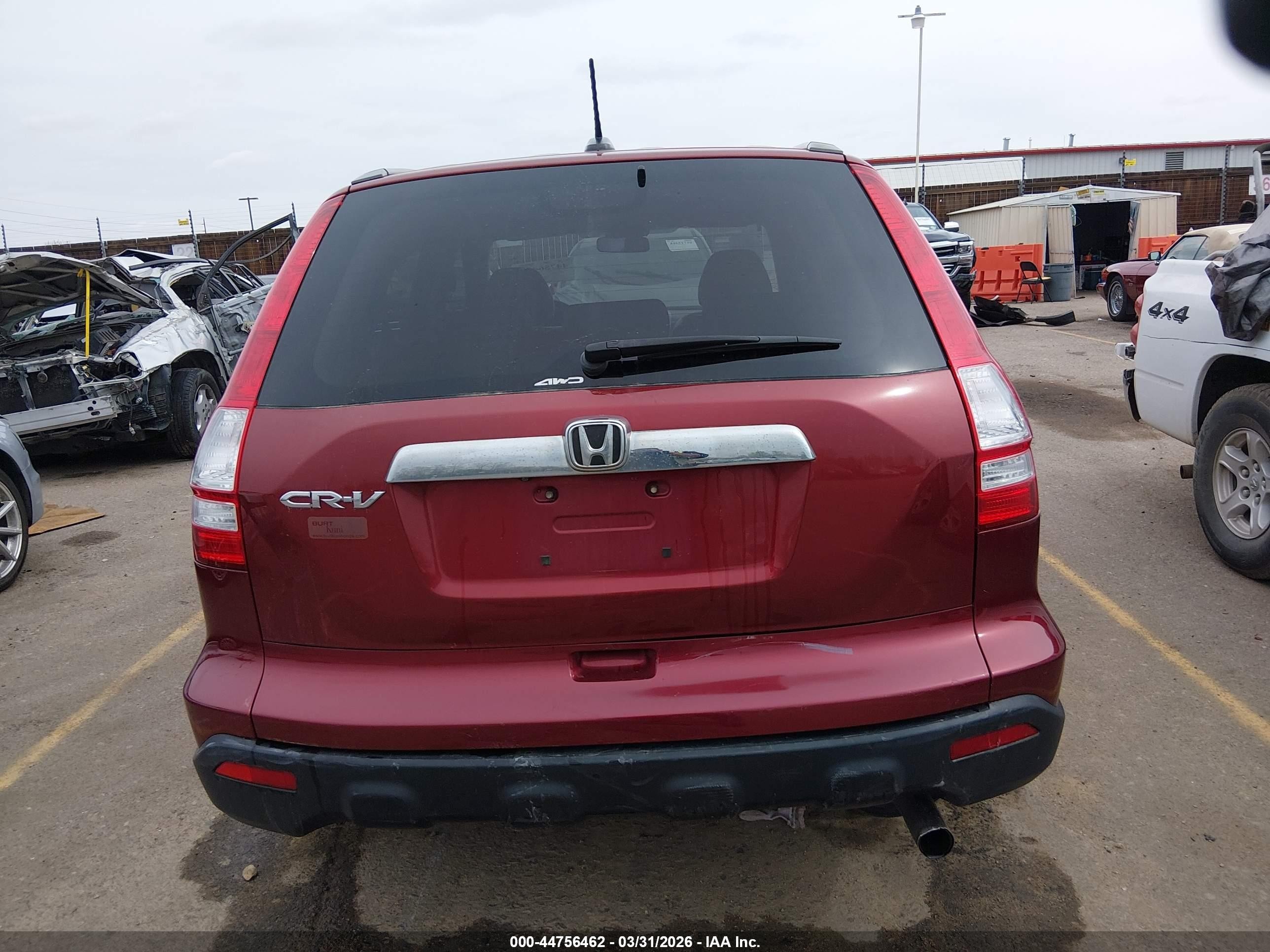 2007 Honda Cr-v Ex-l Maroon vin: JHLRE48787C088311
