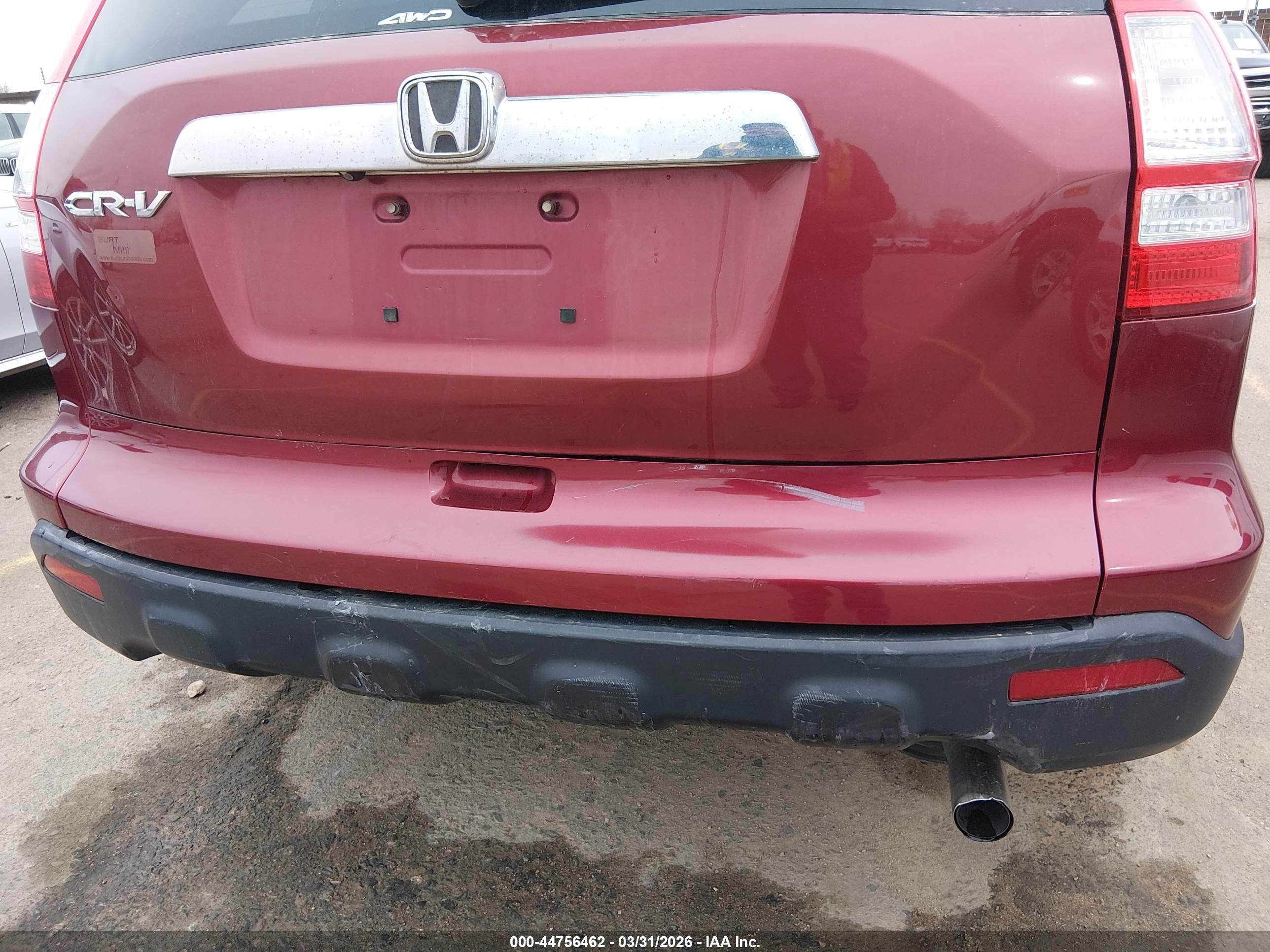 2007 Honda Cr-v Ex-l Maroon vin: JHLRE48787C088311