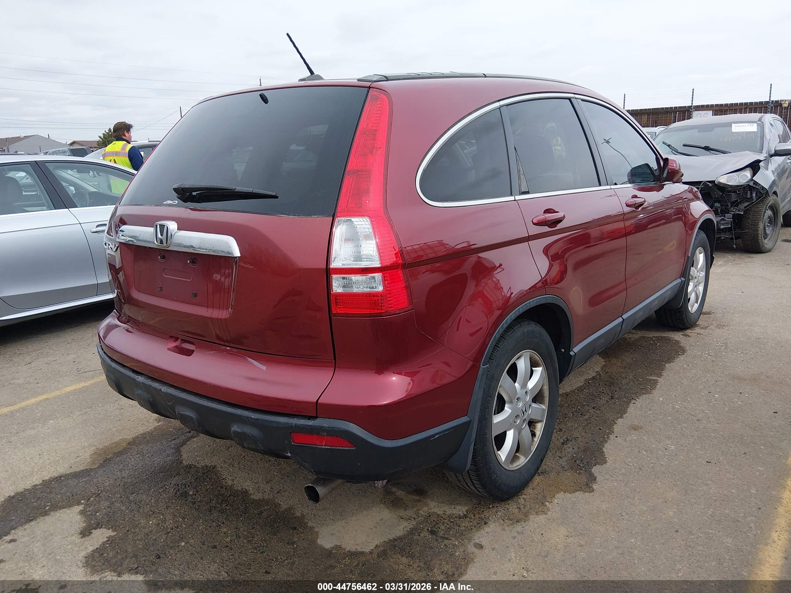 2007 Honda Cr-v Ex-l Maroon vin: JHLRE48787C088311