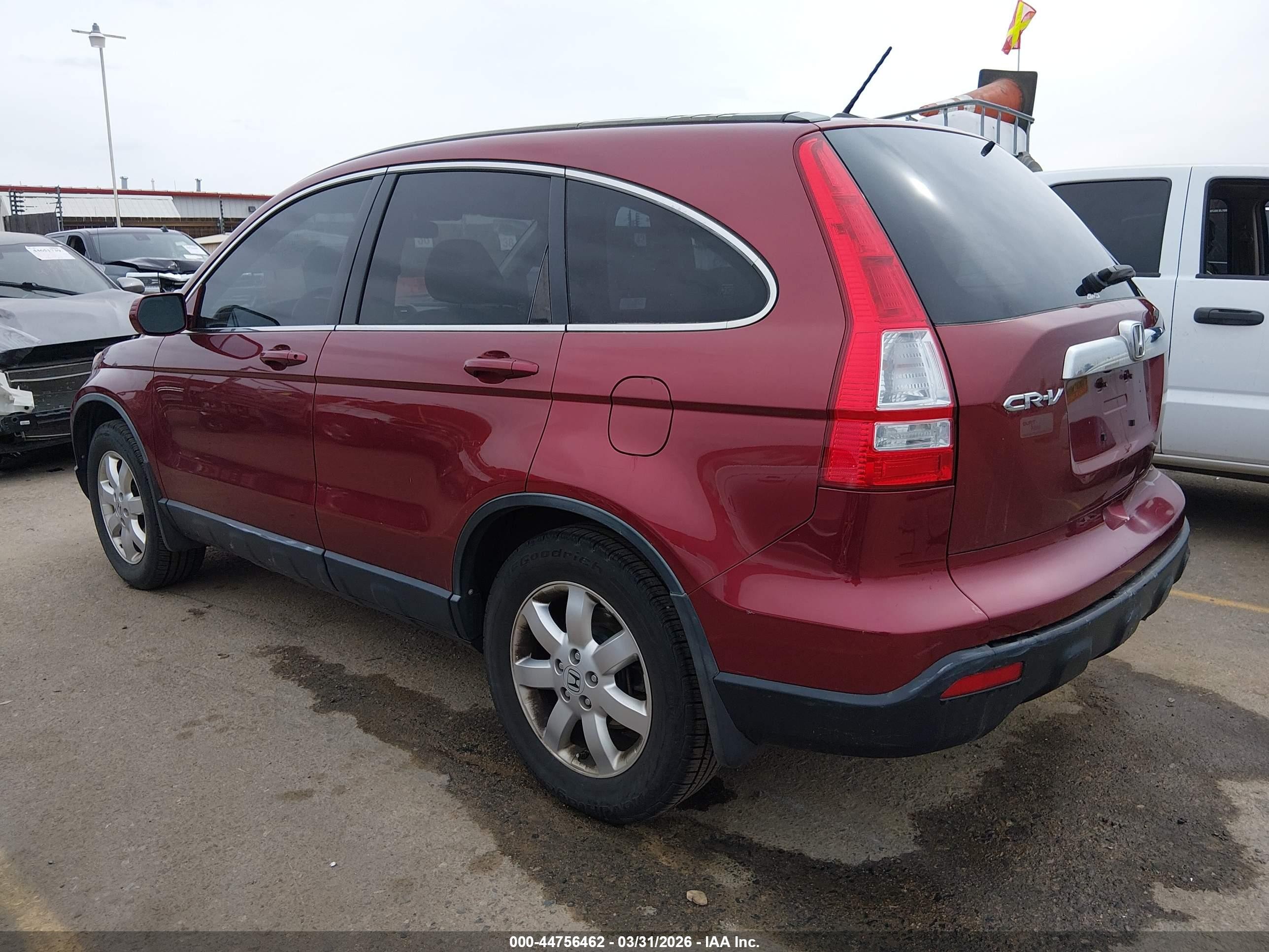 2007 Honda Cr-v Ex-l Maroon vin: JHLRE48787C088311