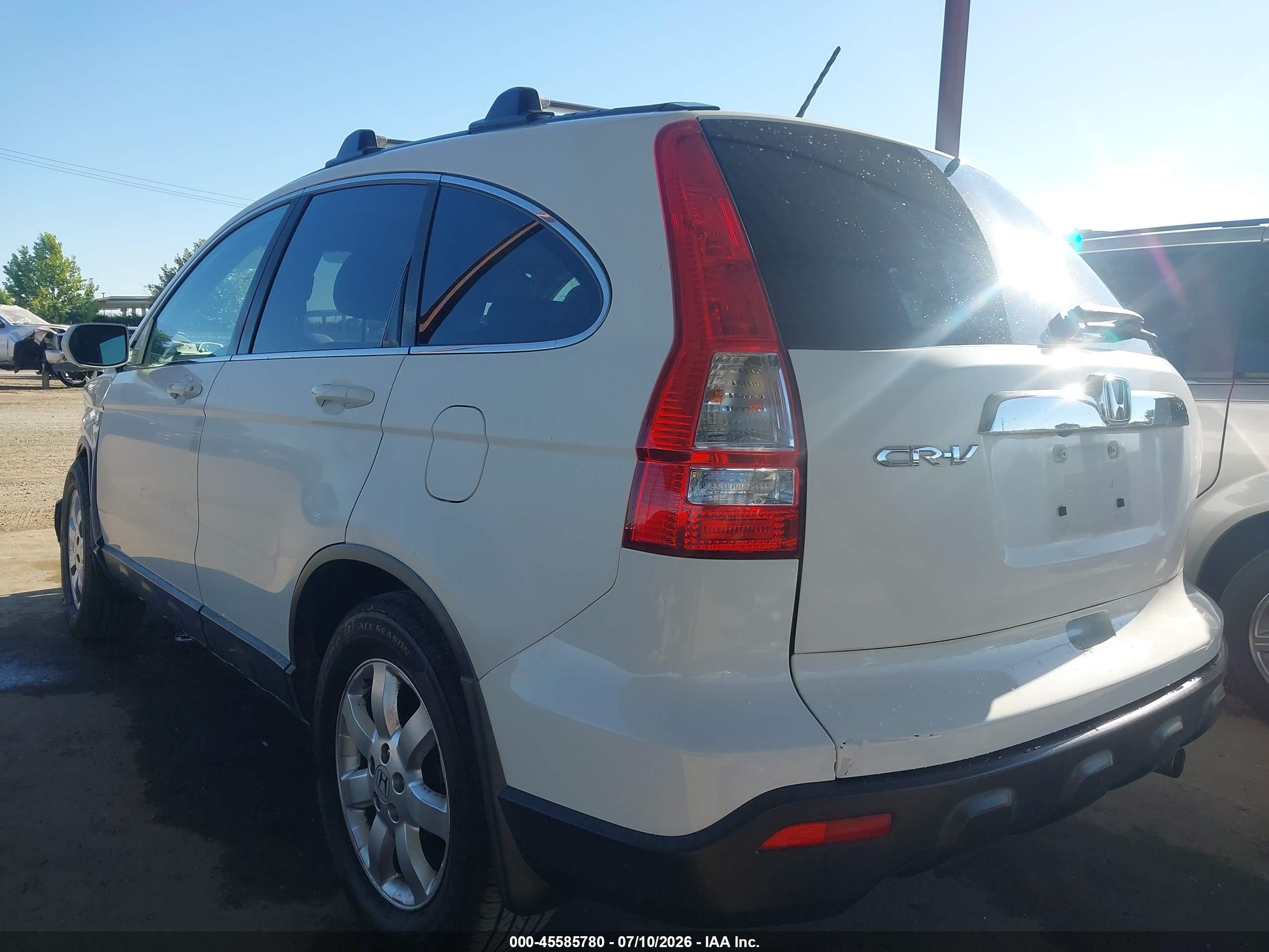 2007 Honda Cr-v Ex-l White vin: JHLRE48787C089684