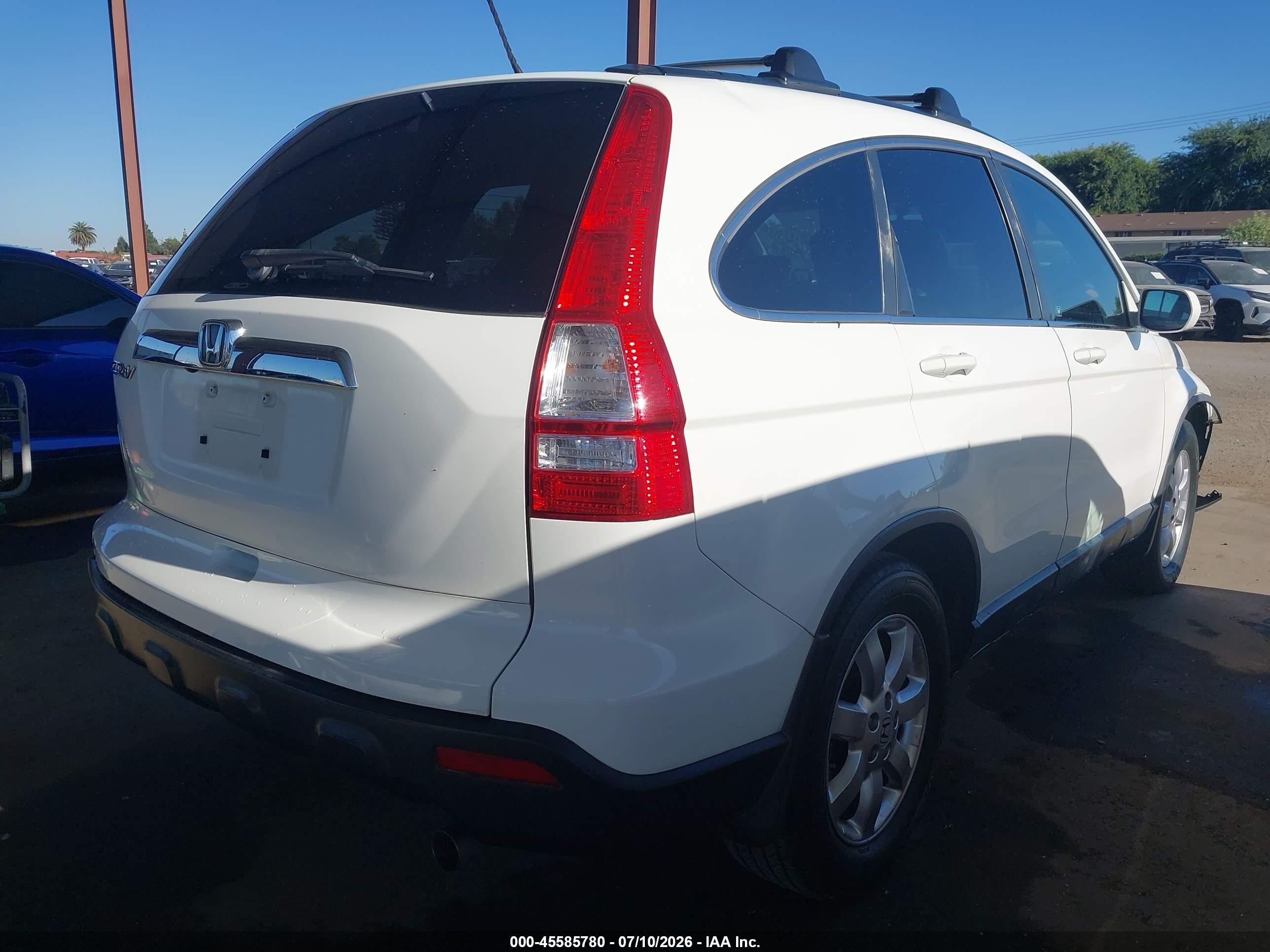 2007 Honda Cr-v Ex-l White vin: JHLRE48787C089684