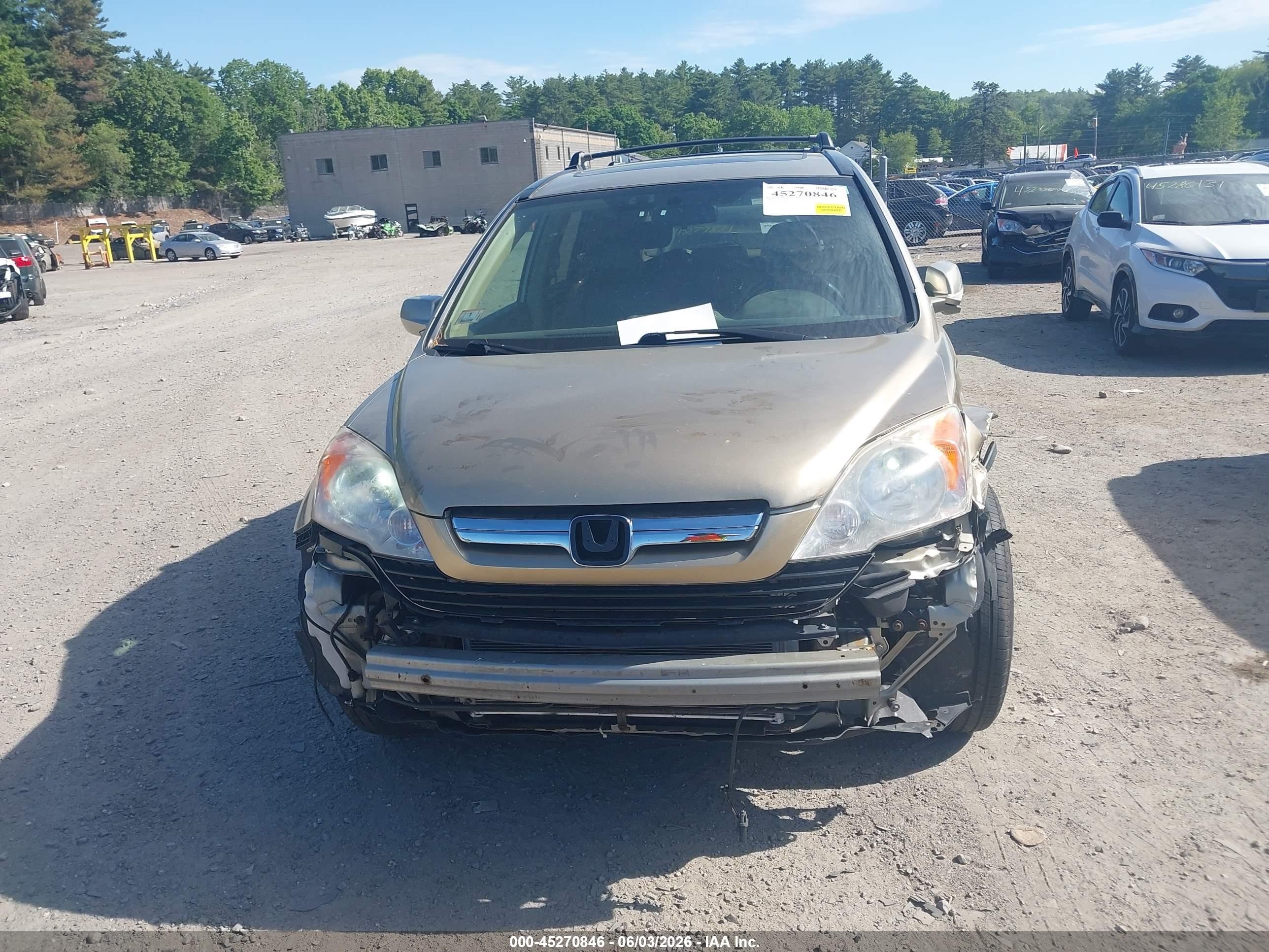 2007 Honda Cr-v Ex-l Gold vin: JHLRE48787C092844